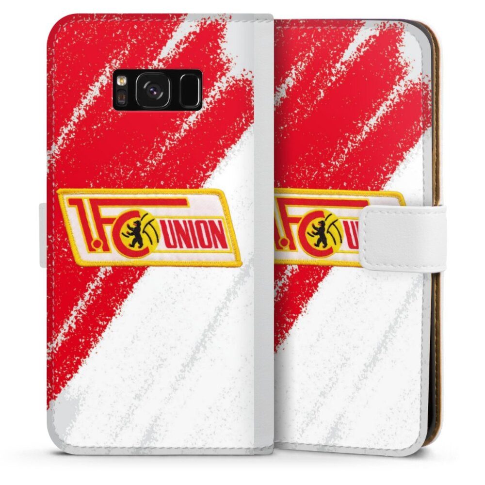 DeinDesign Handyhülle Offizielles Lizenzprodukt 1. FC Union Berlin Logo, Samsung Galaxy S8 Plus Hülle Handy Flip Case Wallet Cover