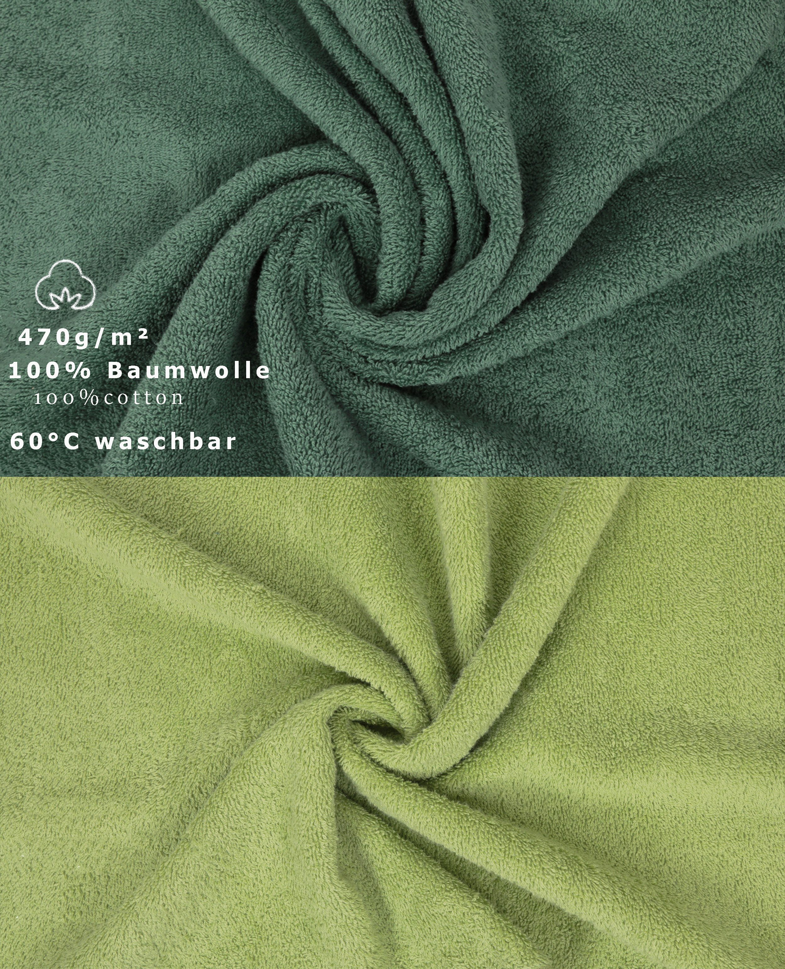 Betz Waschhandschuh 10 Stück Waschhandschuhe Premium 16x21cm Farbe tannengrün-avocadogrün