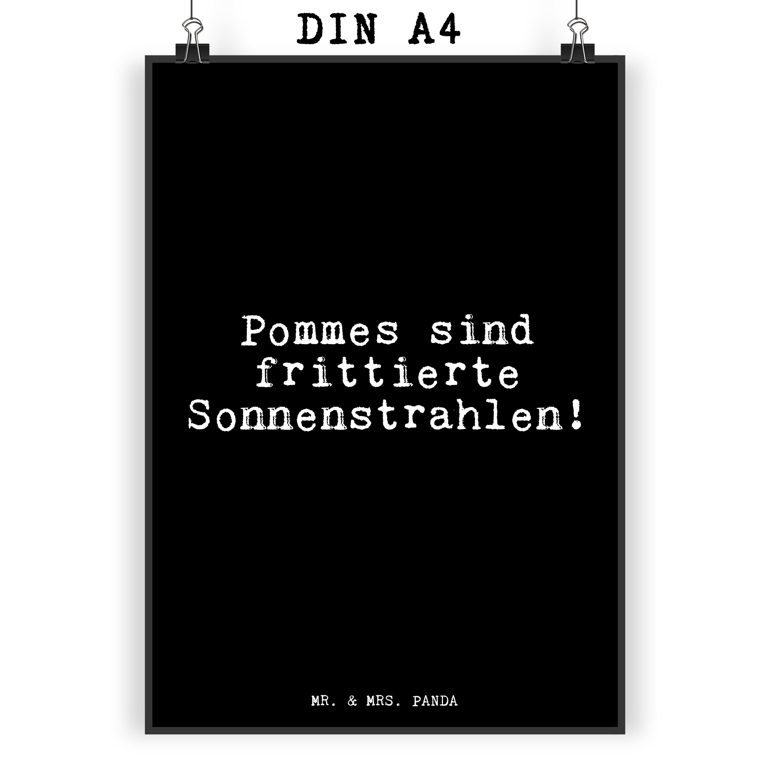 Mr. &amp; Mrs. Panda Poster DIN A4 Pommes sind frittierte Sonnenstrahlen ...