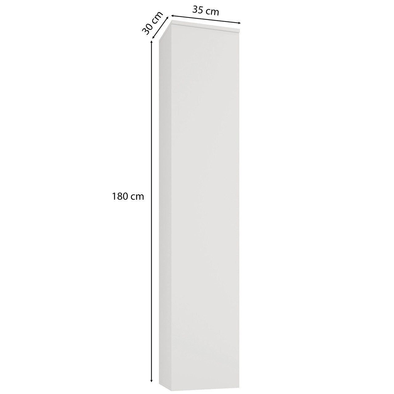 MOEBLINE Hängevitrine Hängeschrank FIVO 02 weiß