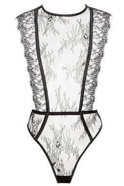 Beauty Night Fashion Body Stringbody Emiliana schwarz geblümt transparent elastisch