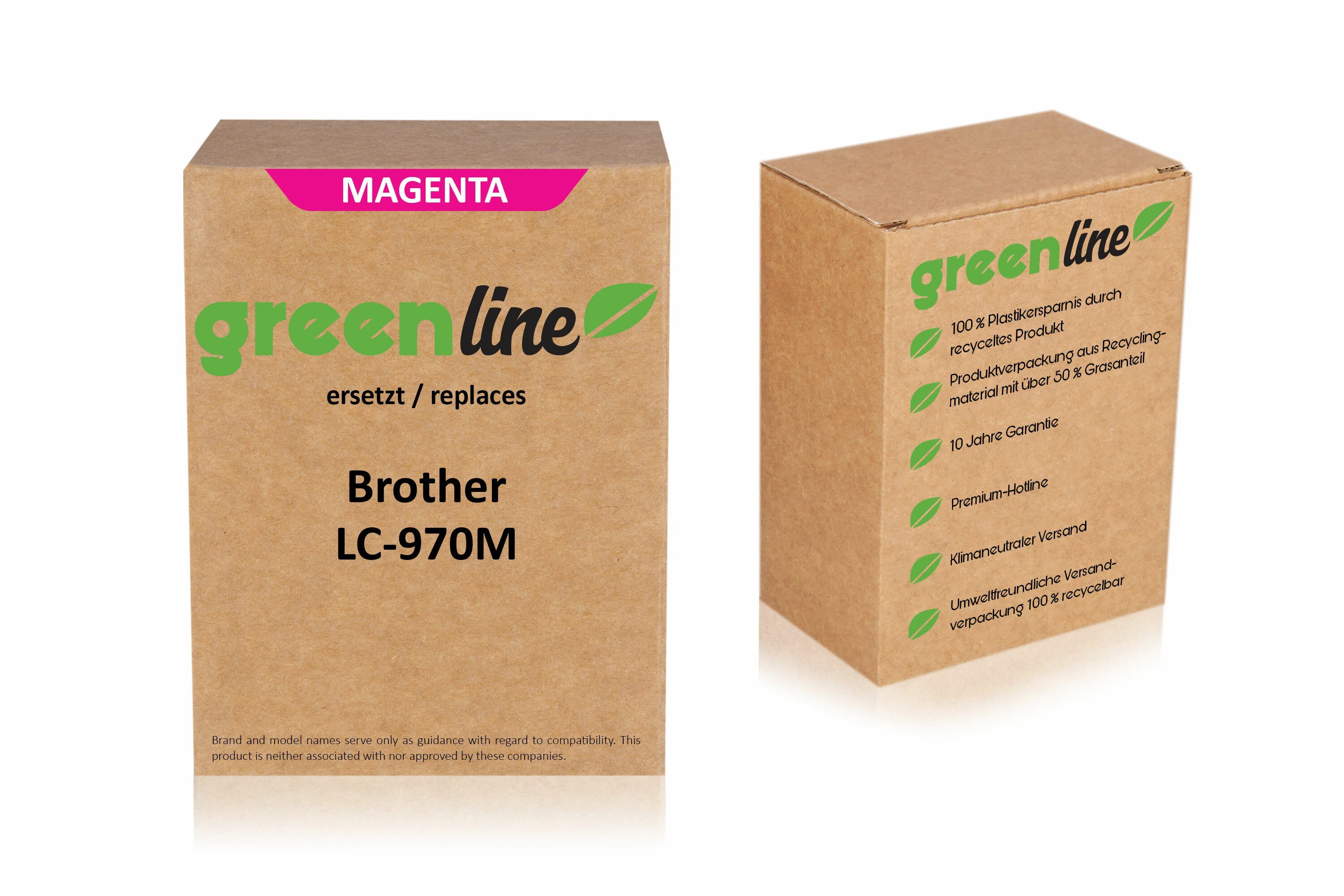Inkadoo greenline XL M ersetzt LC-970 M Tintenpatrone Brother LC970