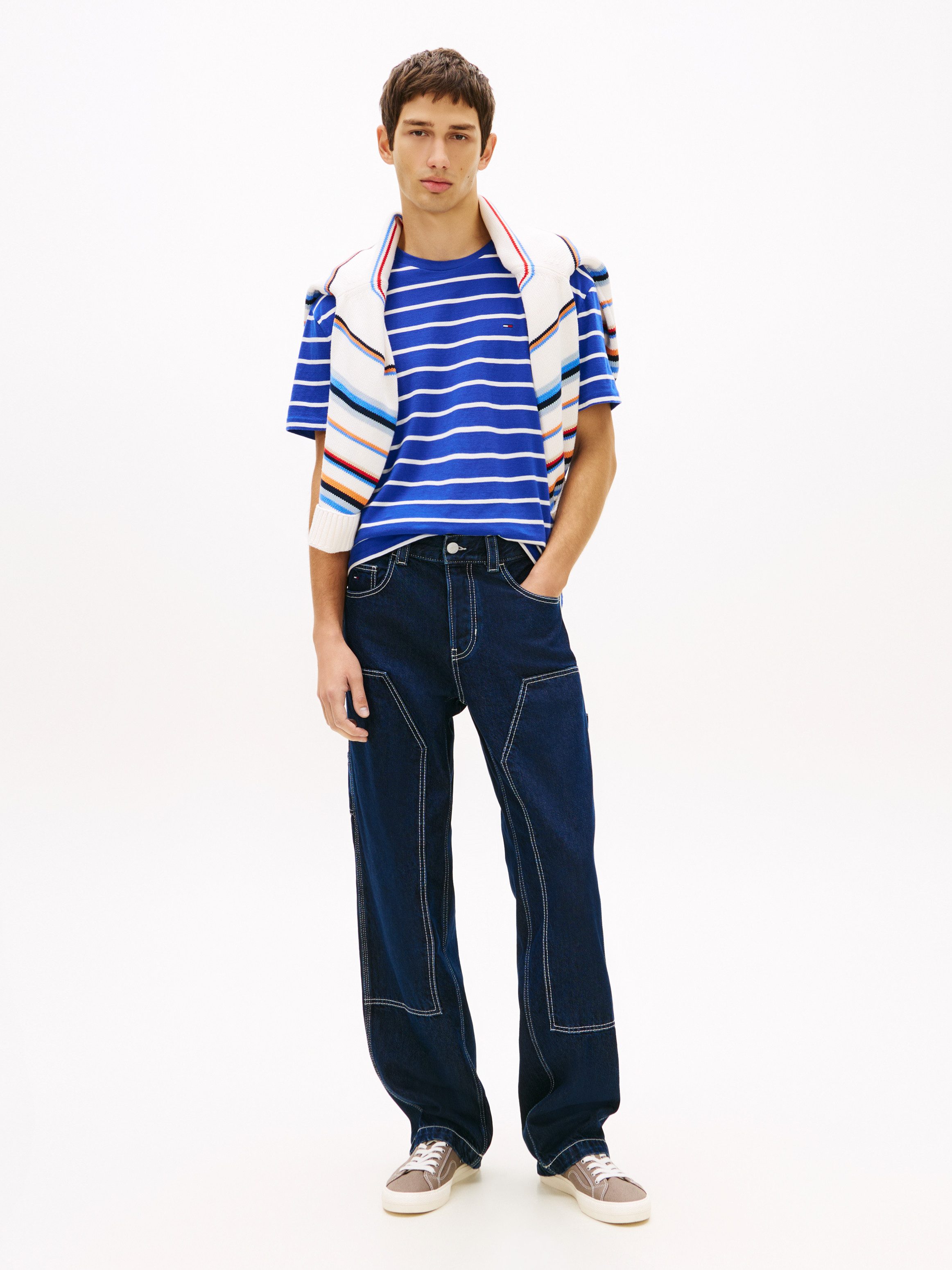 Tommy Jeans T-Shirt TJM REGULAR STRIPE Regular fit mit Rundhalsausschnitt