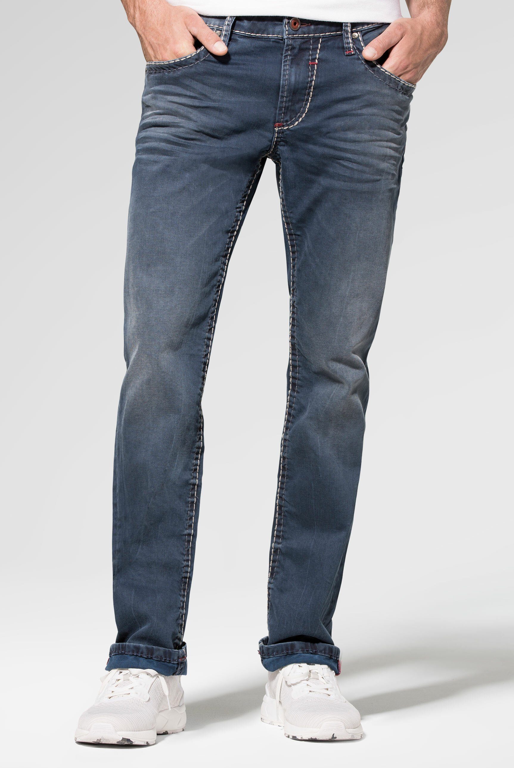CAMP DAVID Regular-fit-Jeans Münztasche mit Ziernaht günstig online kaufen