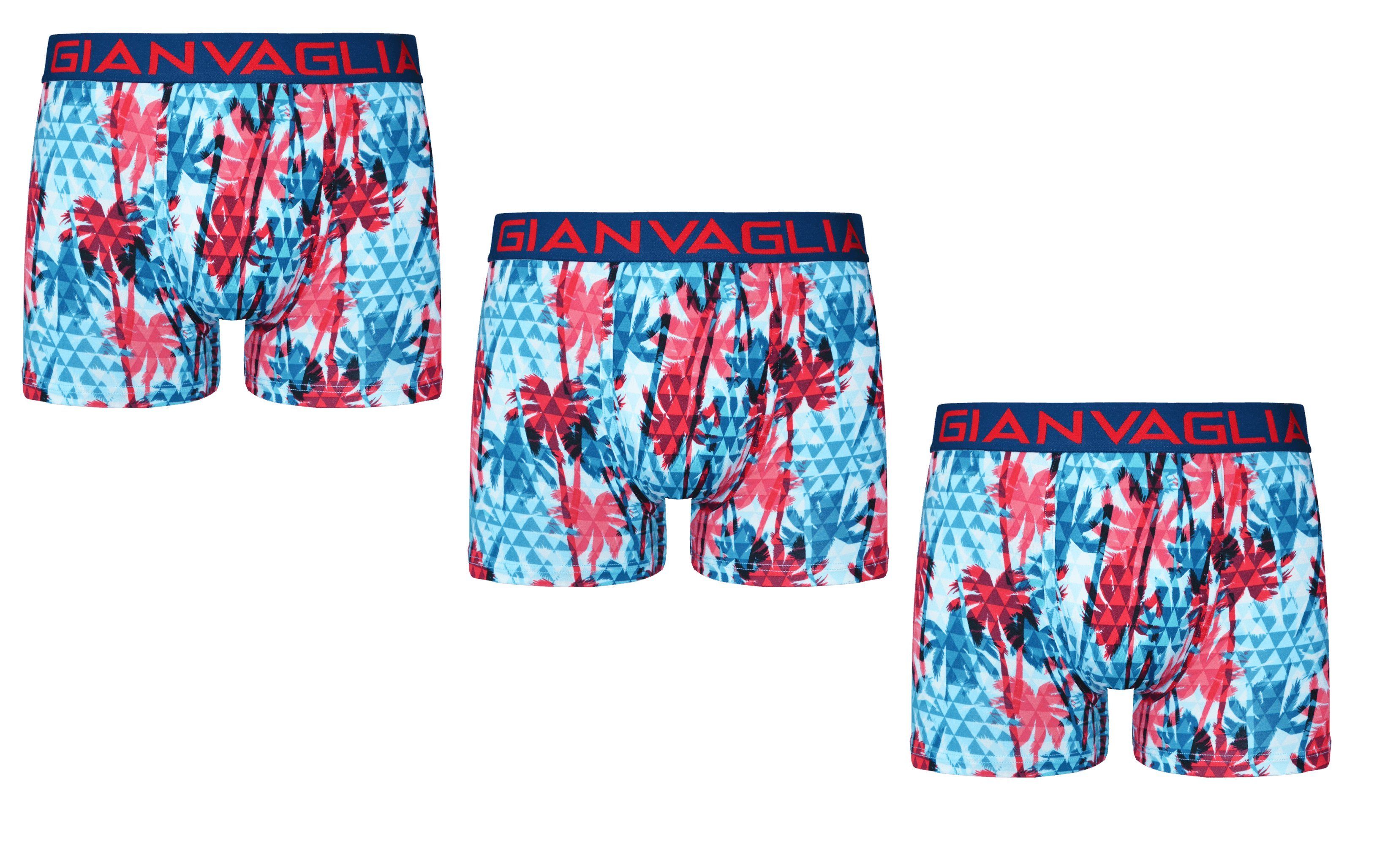 Boxershorts Boxershorts Herren 3er Set GIANVAGLIA Premium Stretch Baumwolle