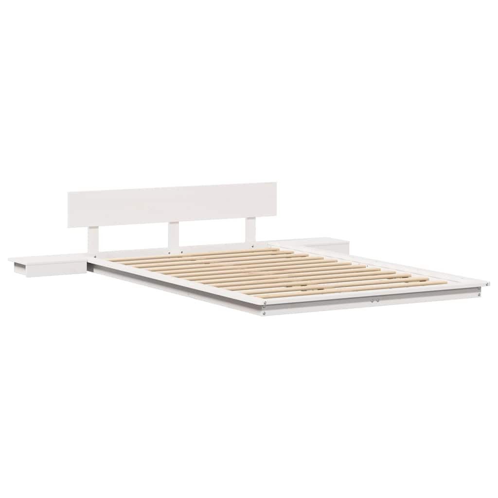 vidaXL Bett Bettgestell Weiß 120 x günstig online kaufen