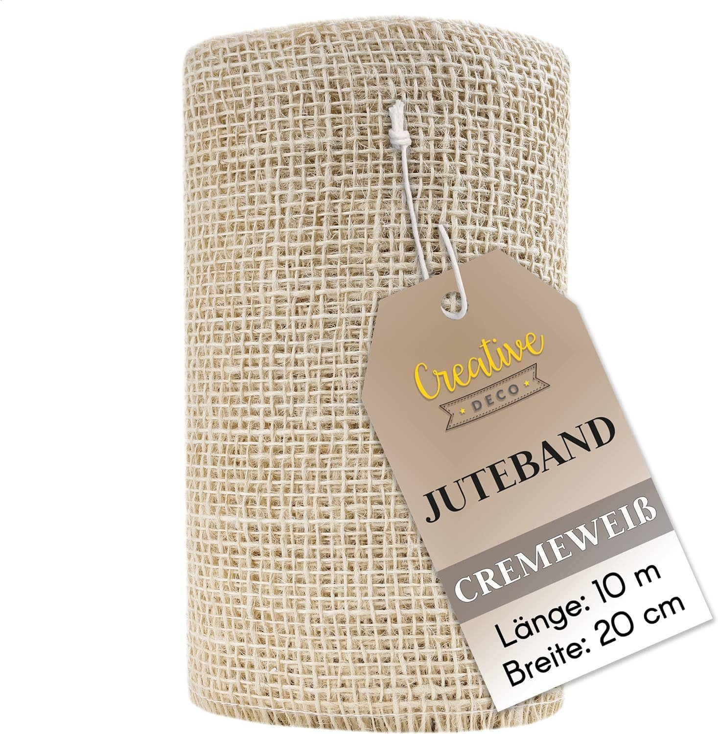 Creative Deco Bastelnaturmaterial Juteband Jute Tischläufer 10 m, Nähte an günstig online kaufen
