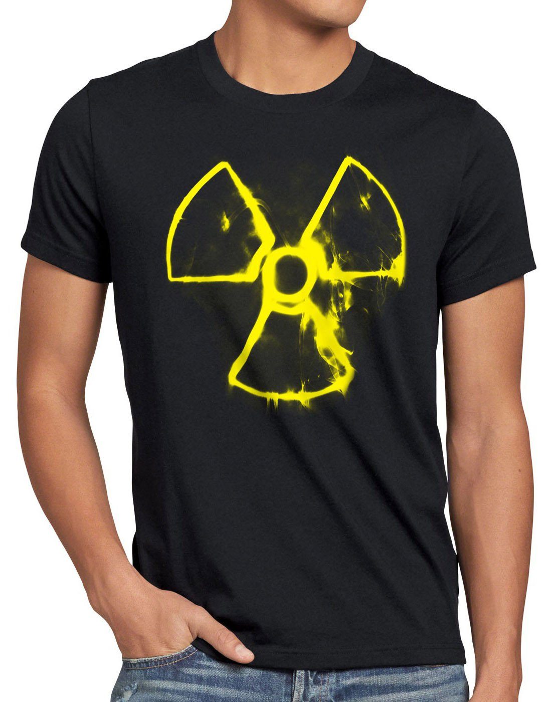 style3 Print Shirt Herren T Shirt Nuclear Smoke nein danke akw atomkraft
