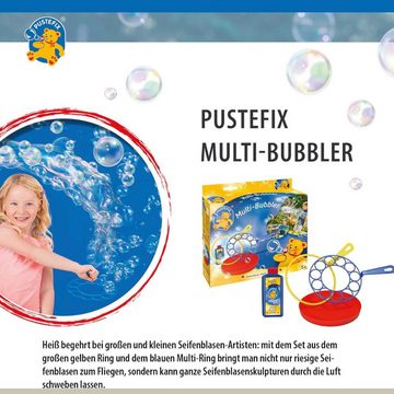 PUSTEFIX Seifenblasenspielzeug Seifenblasen MultiBubbler 420869580, mehrere Formen + Nachfüllflasche