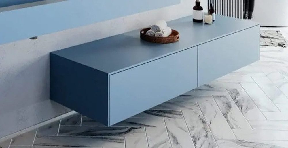 Henneke Sideboard LG HIMACS® Sideboard CuttingEdge in Sky Blue – Tiefe 450 mm