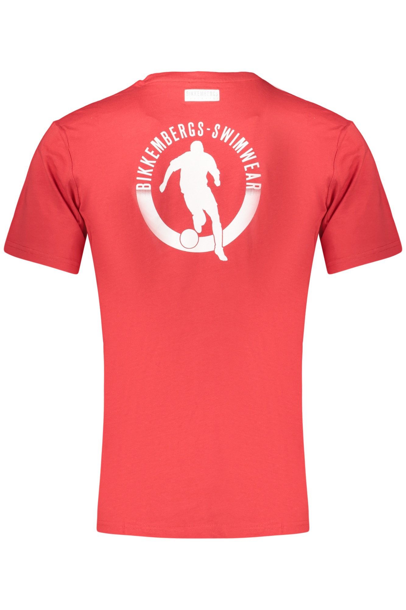 Bikkembergs T-Shirt Herren Kurzarm-T-Shirt Rot mit Druck und