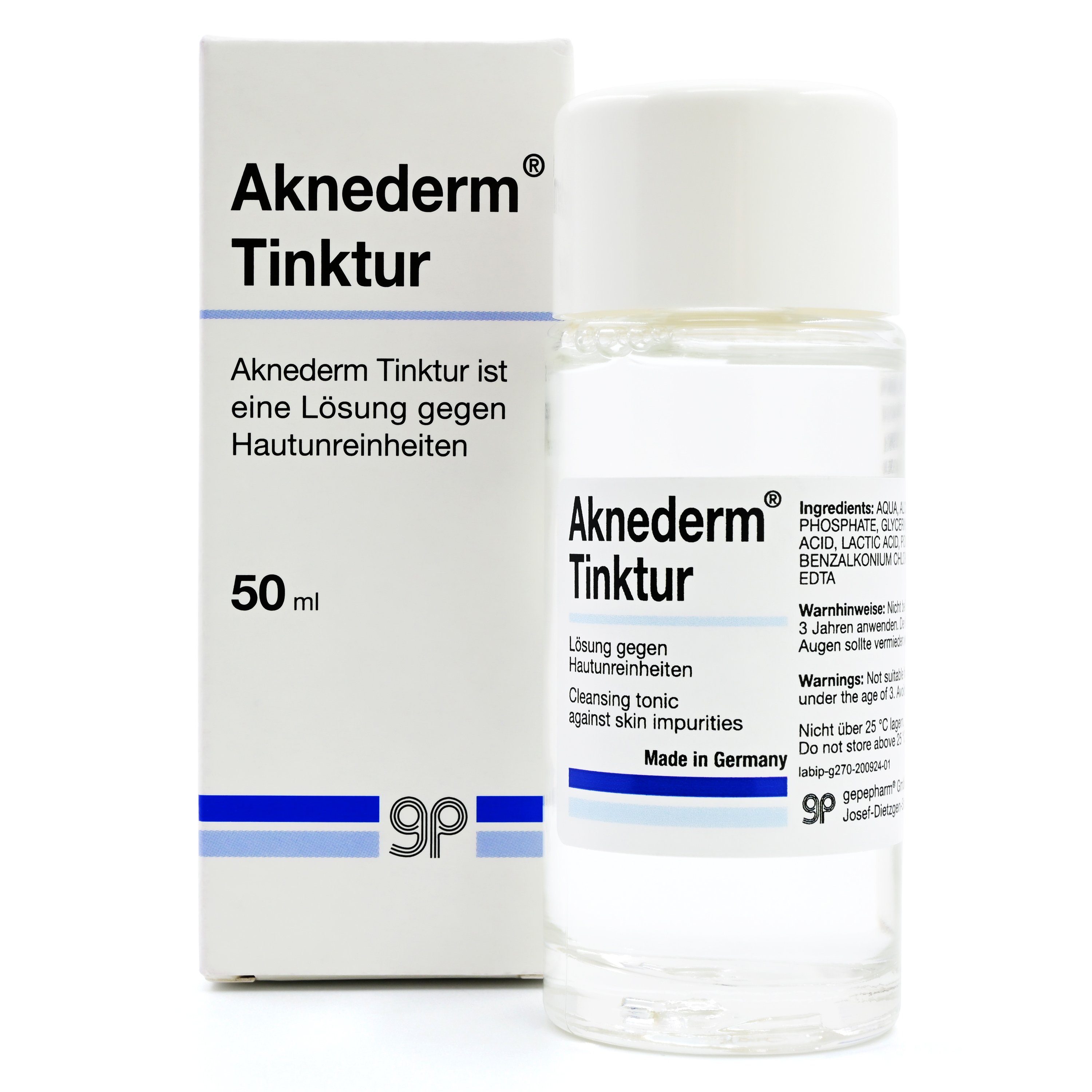 gepepharm AKNEDERM ml 50 Tinktur, Tagescreme GmbH