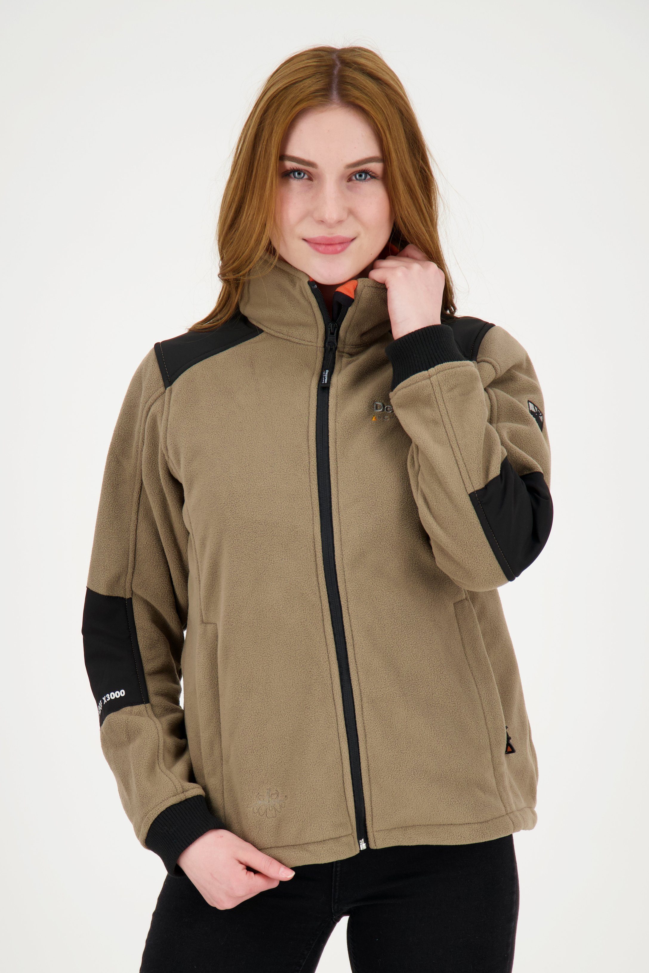 DEPROC Active Fleecejacke Windstopper CANADA NEW CS WOMEN auch in Großen Größen erhältlich, mit atmungsaktiver Membran cappucino