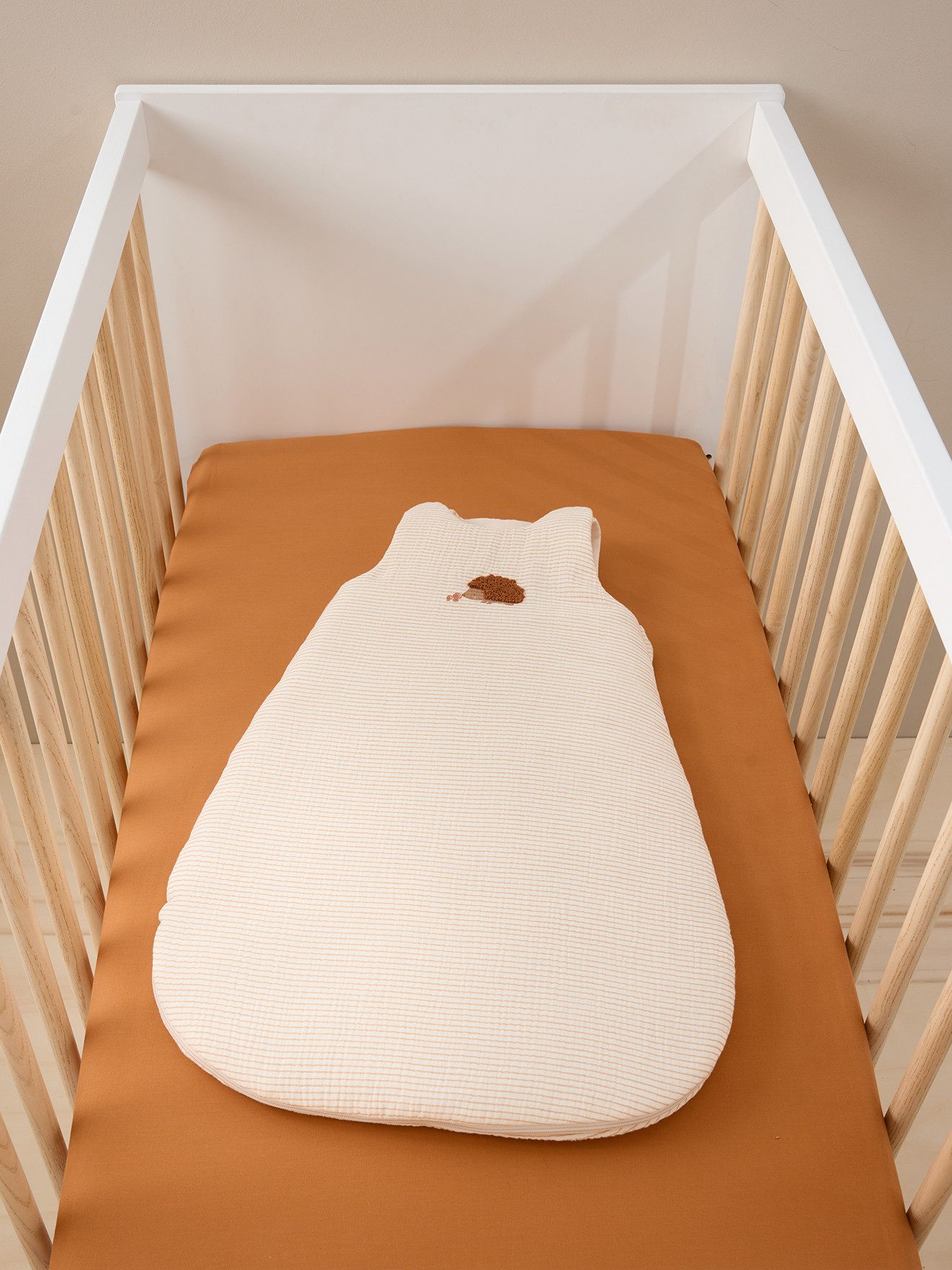 vertbaudet Babyschlafsack Ärmelloser Baby Schlafsack IGEL mit Bio-Baumwolle günstig online kaufen