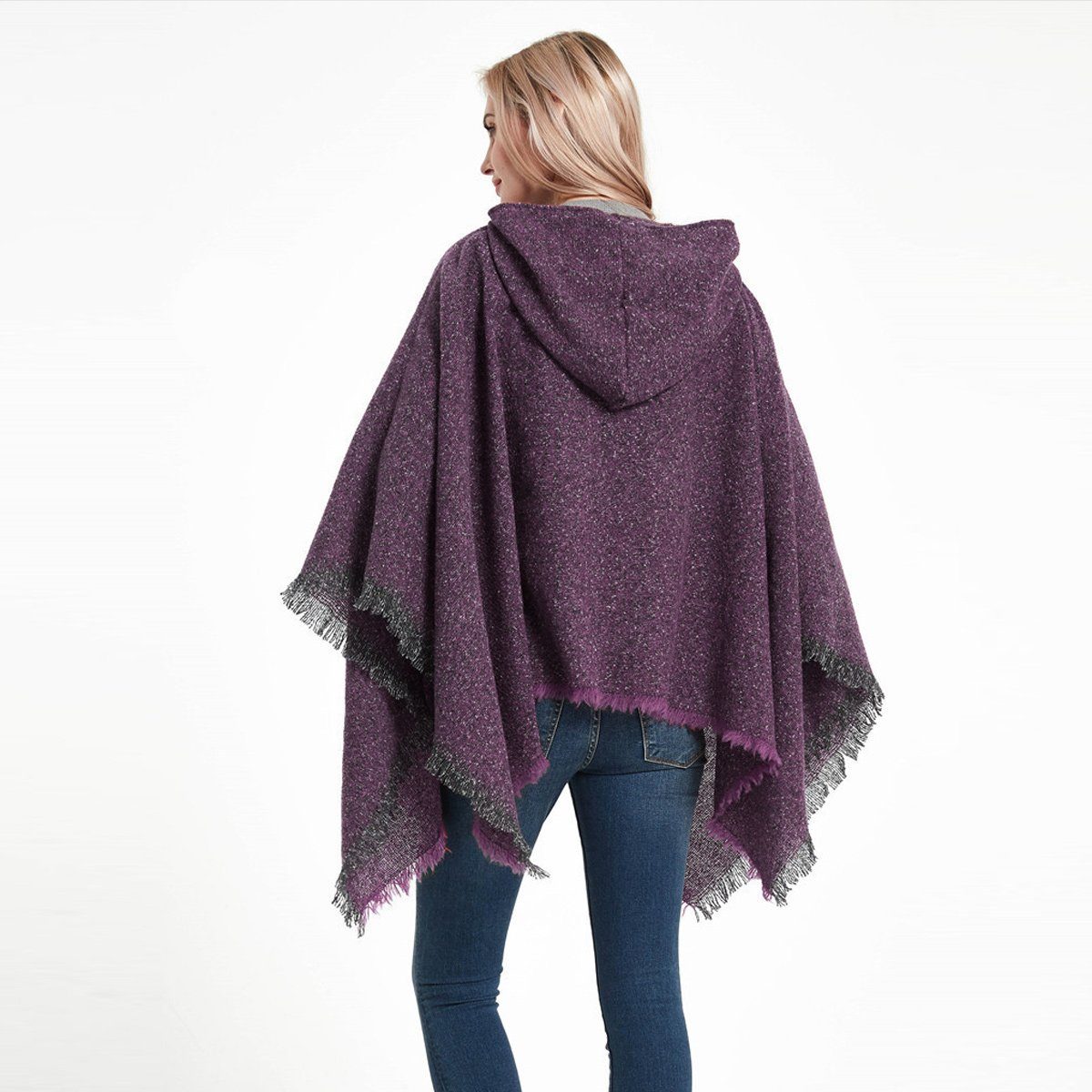 Violett Winter Schultertuch Groß Schal mit Damen Jormftte Frauen Fransen,für Modeschal Warme