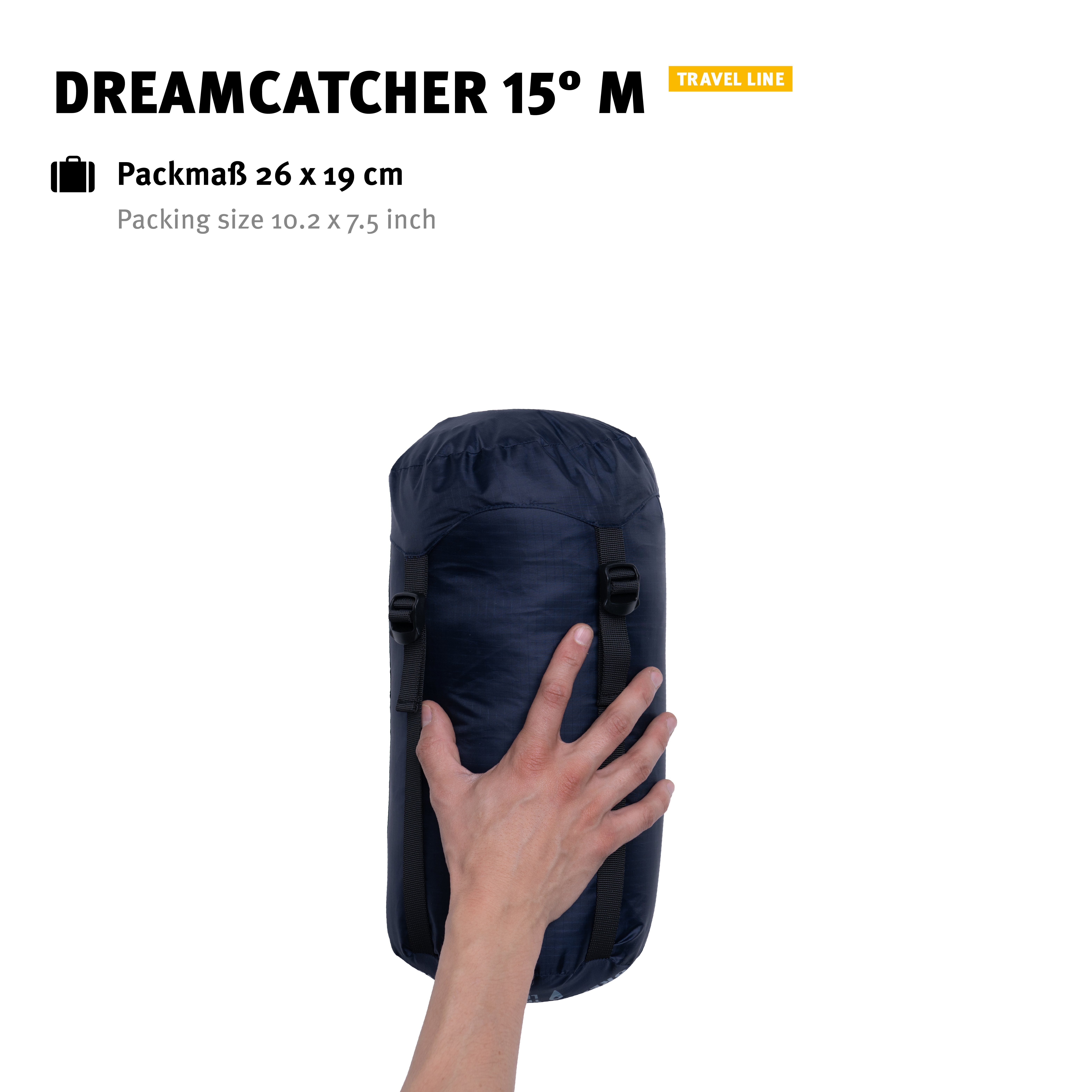 Deckenschlafsack Innenfach, 15° Tents Wege-Reißverschluss, 2- Wechsel M mit Kapuze Dreamcatcher Kordelzug (2023),