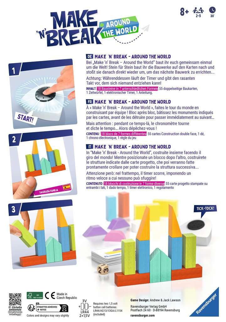 Ravensburger Verlag GmbH Spiel Ravensburger Gesellschaftsspiel Make 'n' Break Around the World