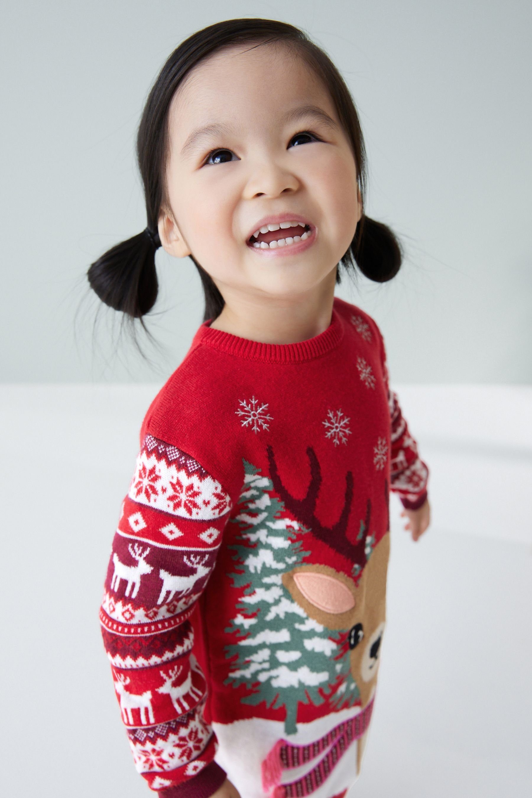Next Longpullover Weihnachtliches Pulloverkleid (1-tlg)