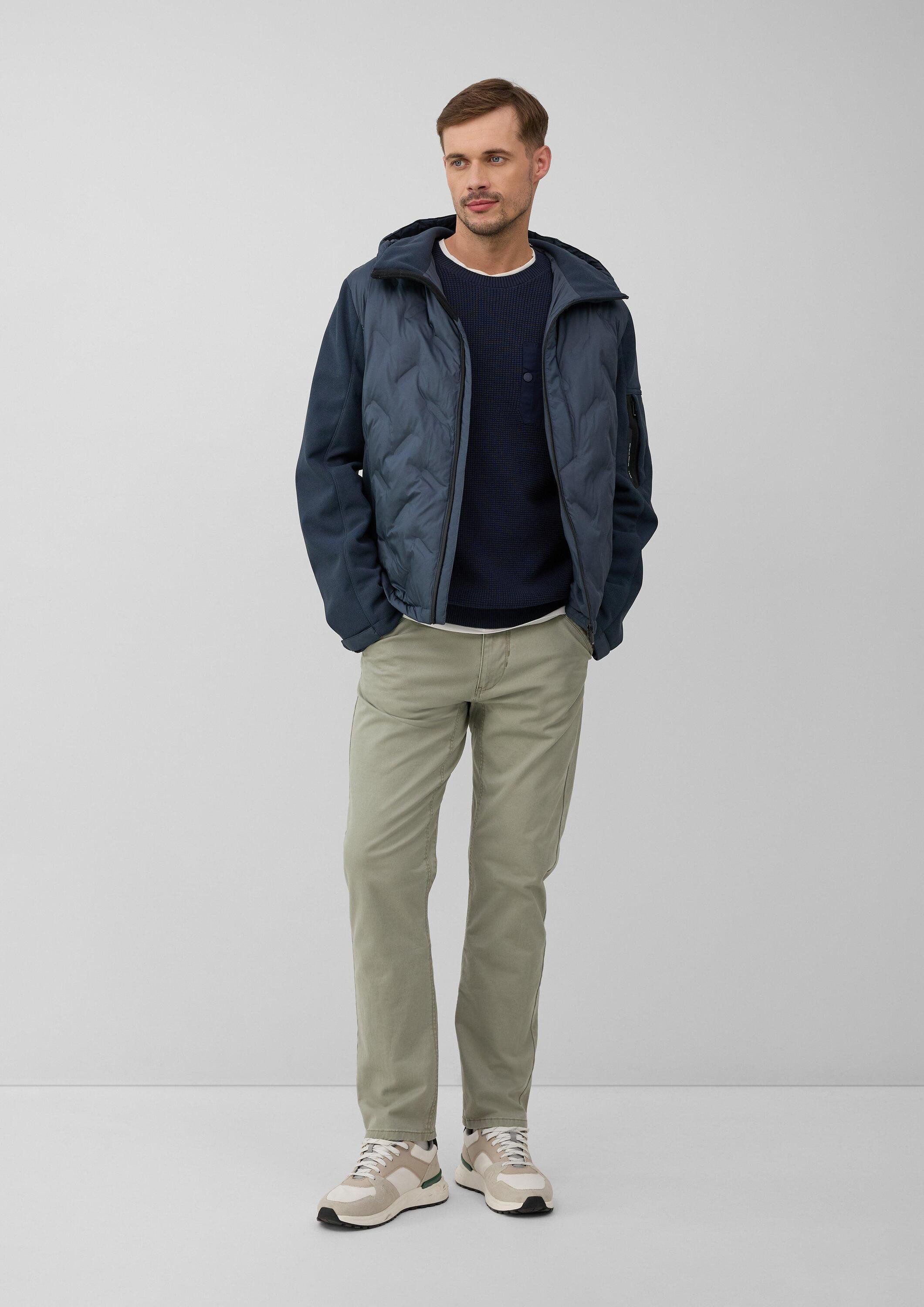 s.Oliver Funktionsjacke Outdoor-Jacke Hybrid-Jacke mit sportiven Details und Kapuze