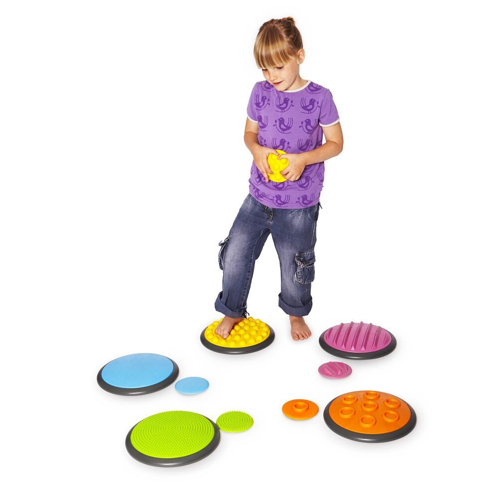 Gonge Lernspielzeug Taktile Scheiben-Set, 10 unterschiedliche Strukturen