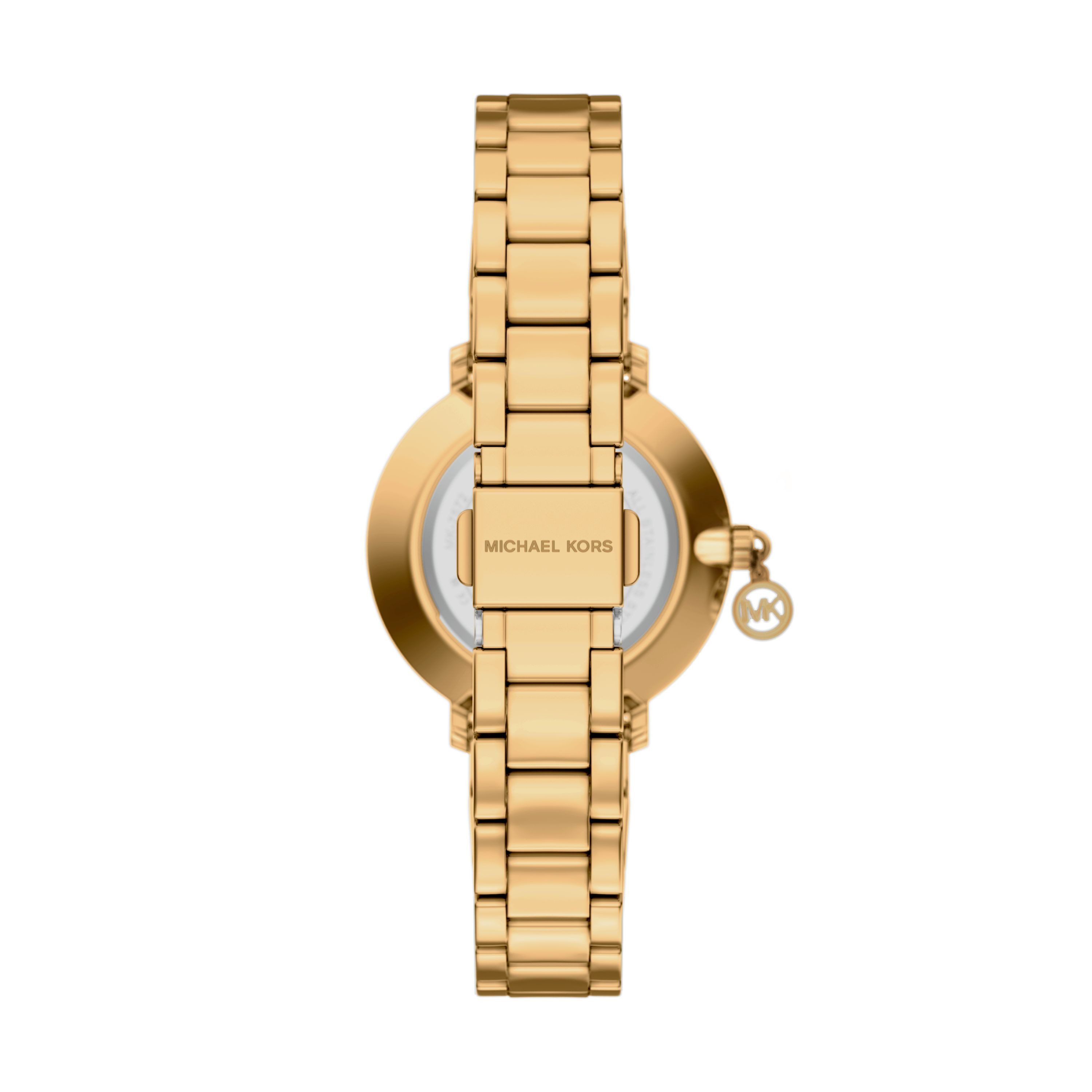 MICHAEL KORS Quarzuhr PYPER MK7572, Armbanduhr, Damenuhr, Edelstahlarmband, analog, Glassteine