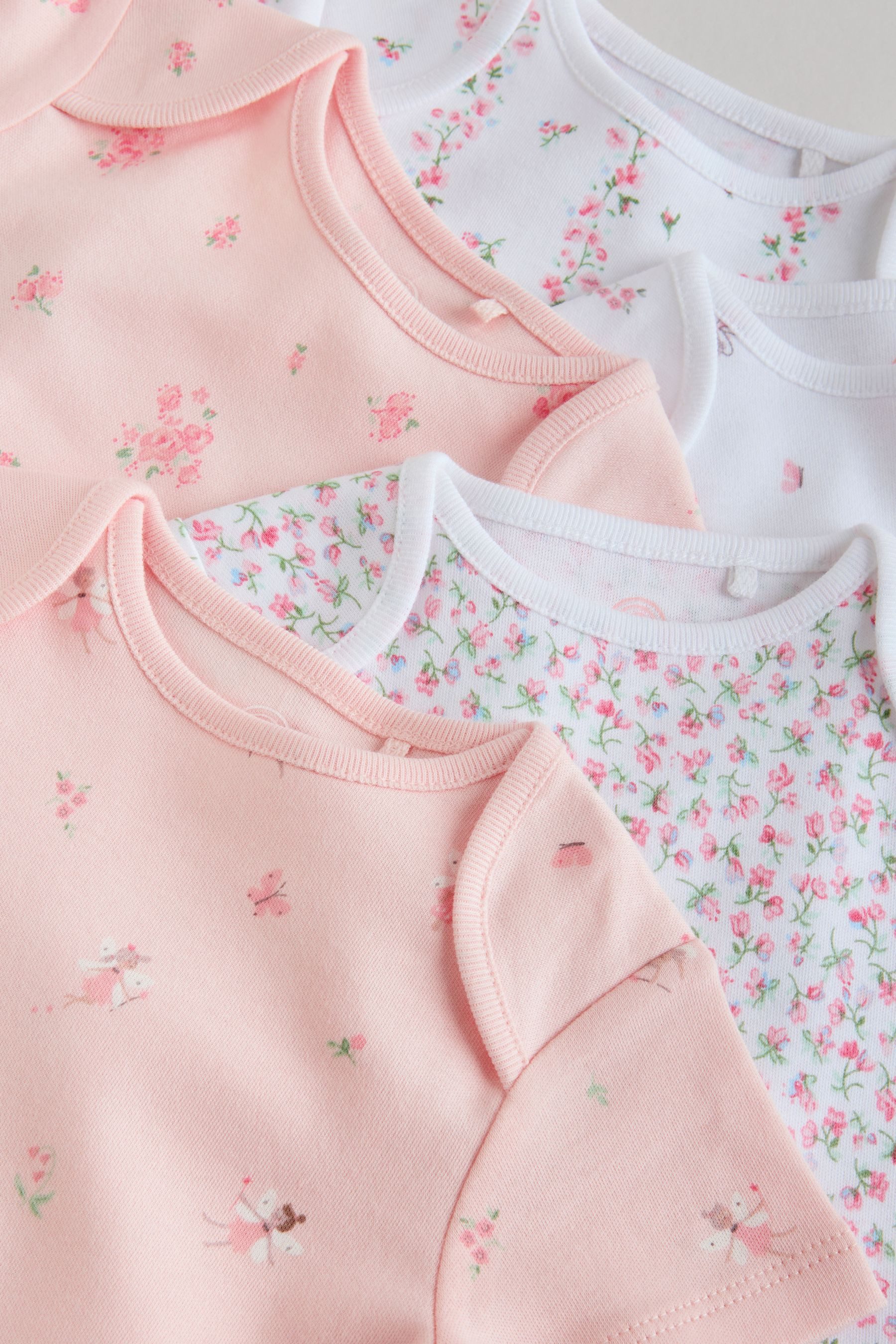 Next T-Shirt-Body Kurzärmelige Babybodys im 5er-Pack (5-tlg)