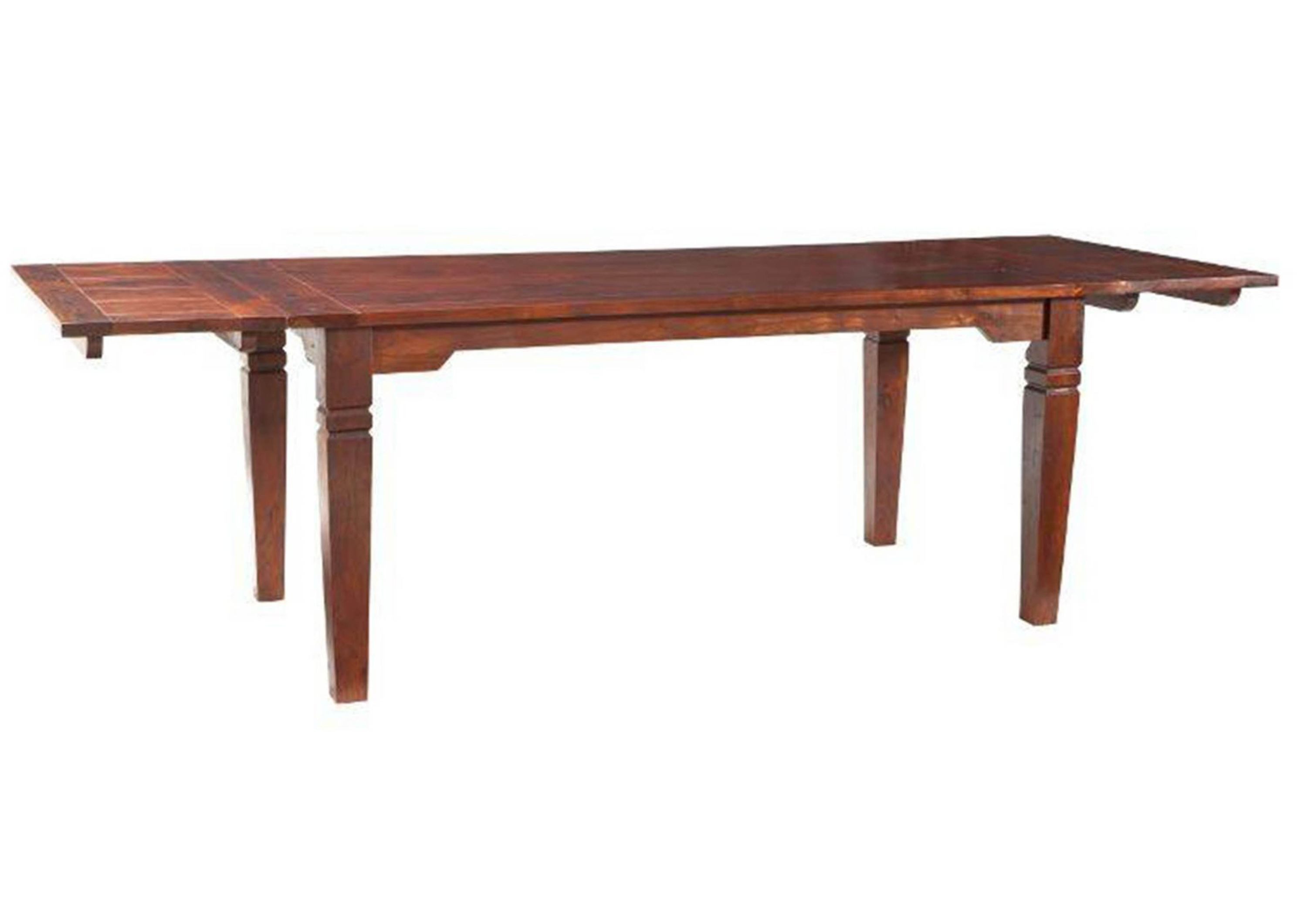 Massivmoebel24 Esstisch OXFORD (Massivholz, Massivholztisch), mit Ansteckplatten Akazie 140-180/220x90x76 nougat OXFORD #119