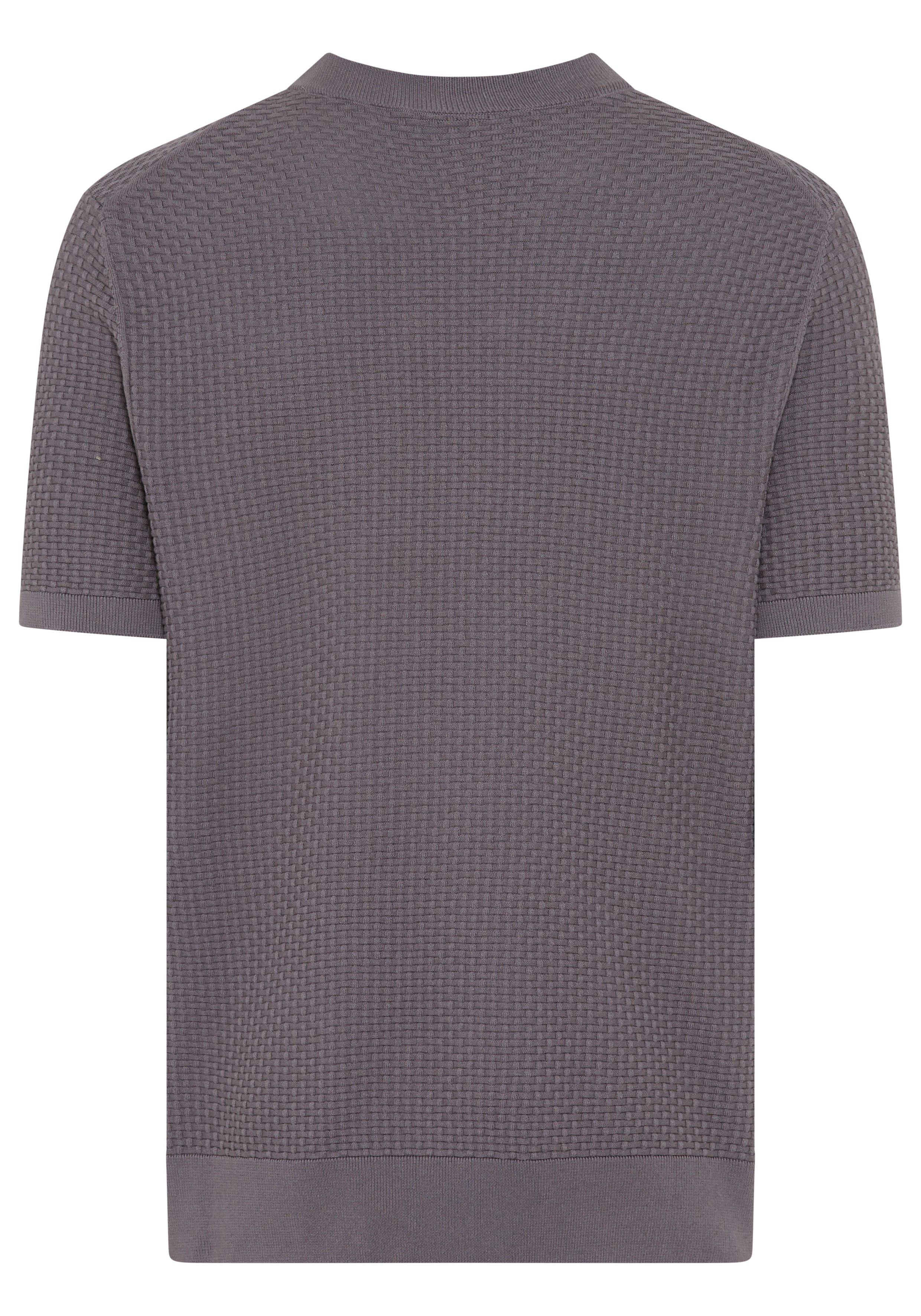 BOSS Kurzarmpullover Nilton Premium Menswear Business-Casual-Look, Strukturstrick-Material