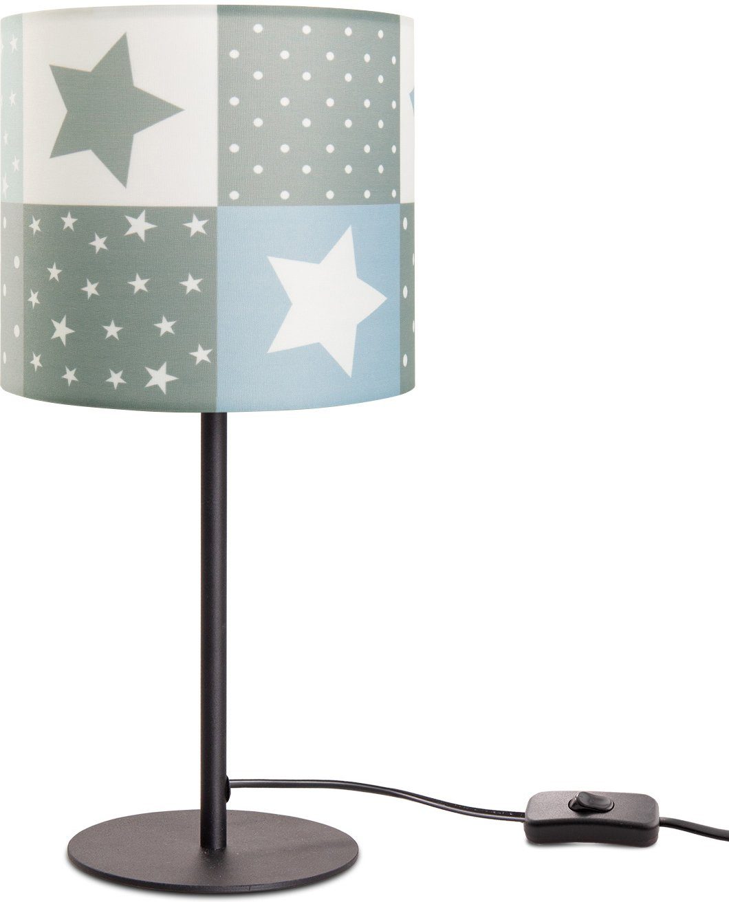 Paco Home Tischleuchte Cosmo 345, Tischleuchte LED Sternen-Motiv, Kinderlampe Deko Kinderzimmer, E14 Leuchtmittel, ohne