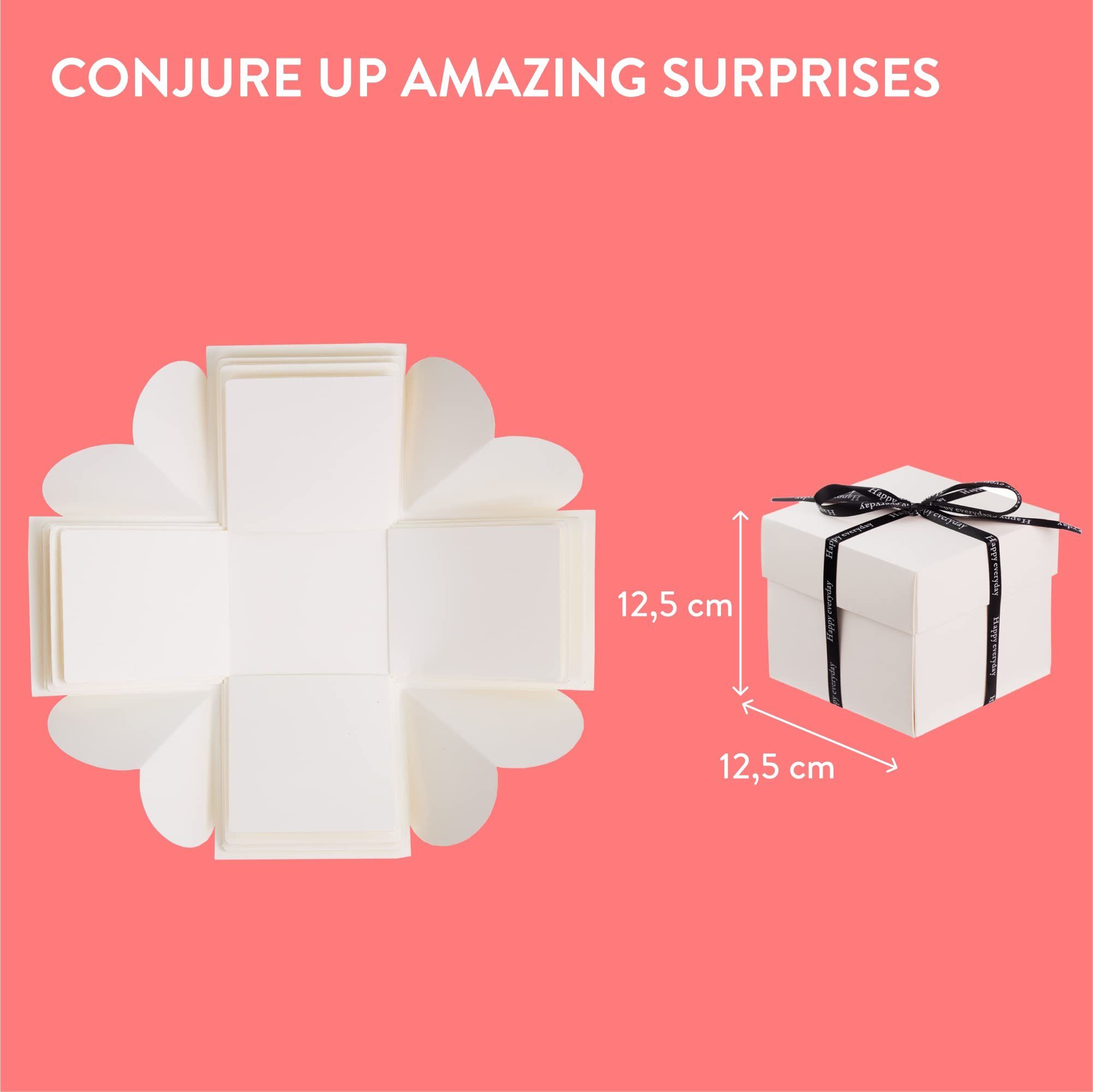 DIY Überraschungsbox, 12,5x12,5x12,5cm Fotoalbum Set int!rend Geschenkbox - Kreative Geschenkbox Bastelset
