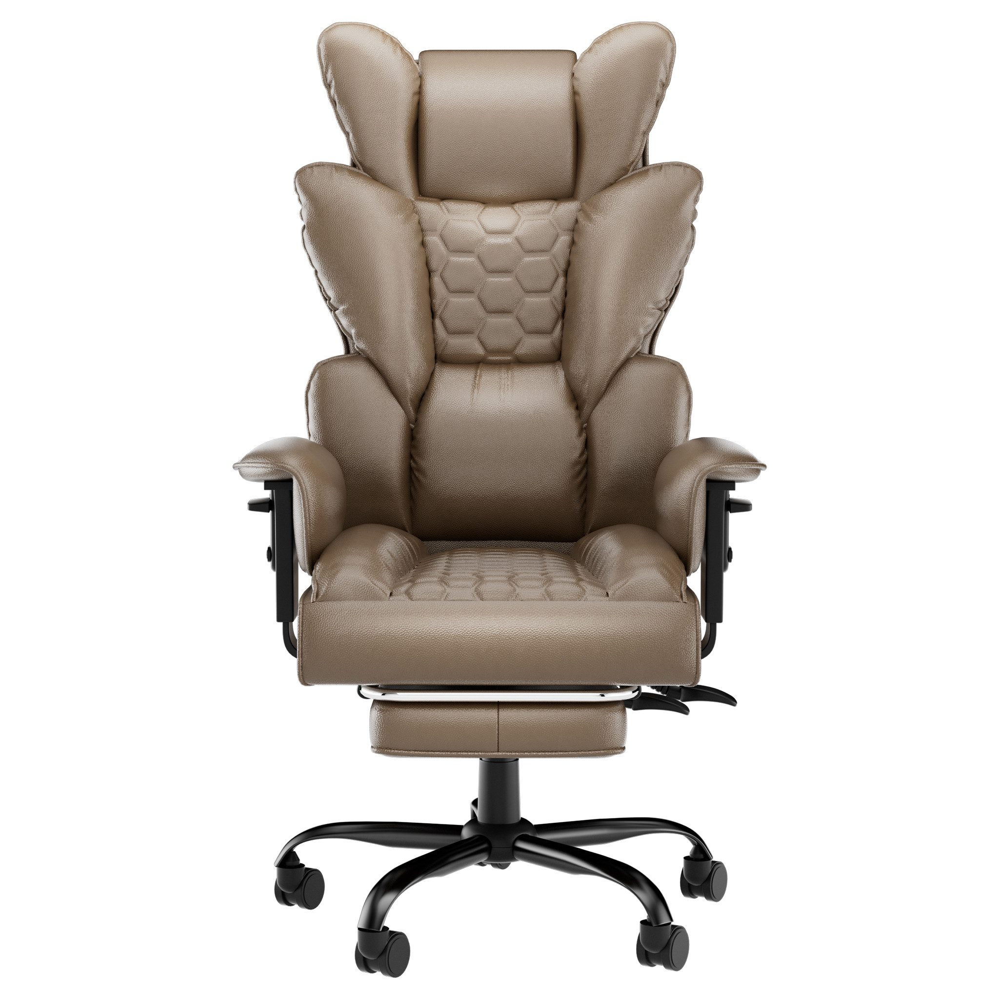 FIVMEN Bürostuhl Ergonomischer mit hoher Rückenlehne Chefsessel Chefdrehstuhl, Drehstuhl mit gepolsterten Armlehnen für Zuhause und Büro