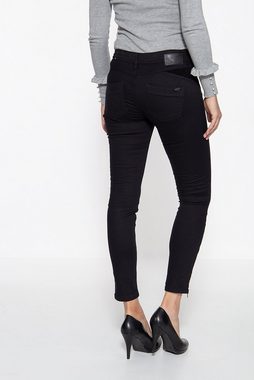 ATT Jeans Slim-fit-Jeans Carron mit Samteinsatz und Reißverschluss-Schlitzen