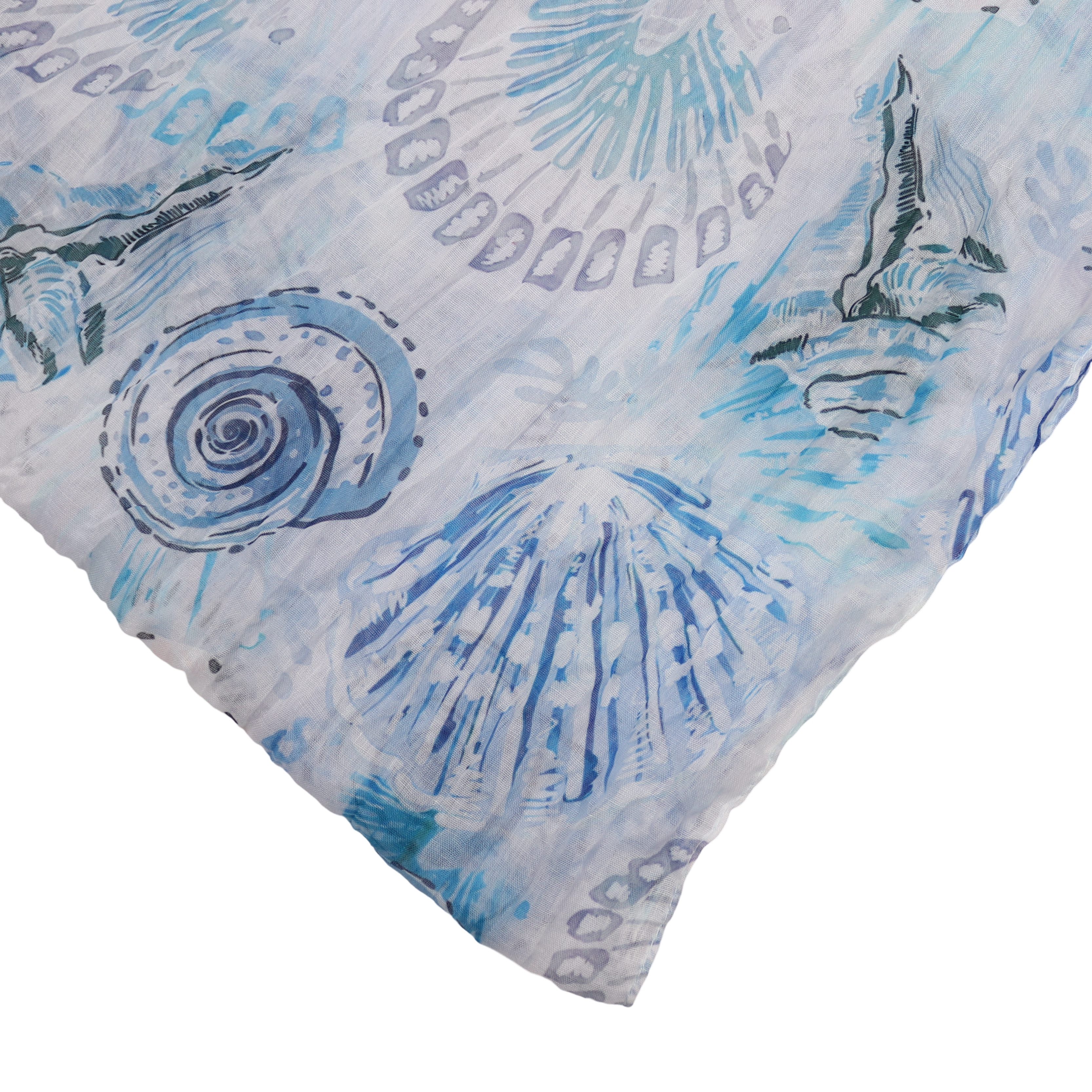 MIRROSI Loop Damen Schal mit Unterwasserwelt-Muster Weich Schlauchschal, (Zweimal um den Hals wickelbar, ca.45x75cm), Damen Halstuch ideal für Frühling, Sommer oder Herbst