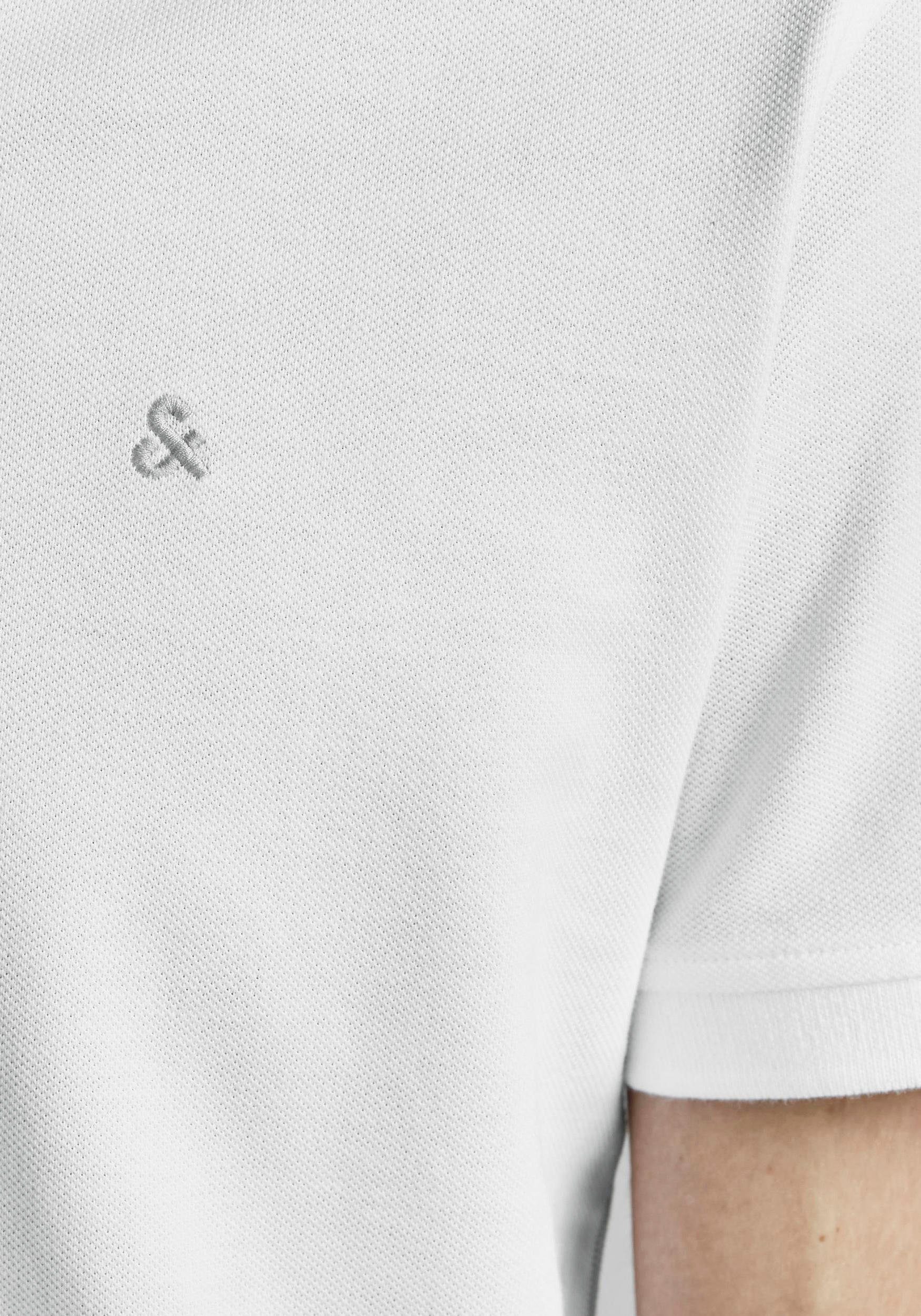 Jack & Jones Poloshirt JJEPAULOS Poloshirt mit klassischem Kragen und figurbetonter Form Logostickerei, modisch, schmal, Baumwolle, Polokragen