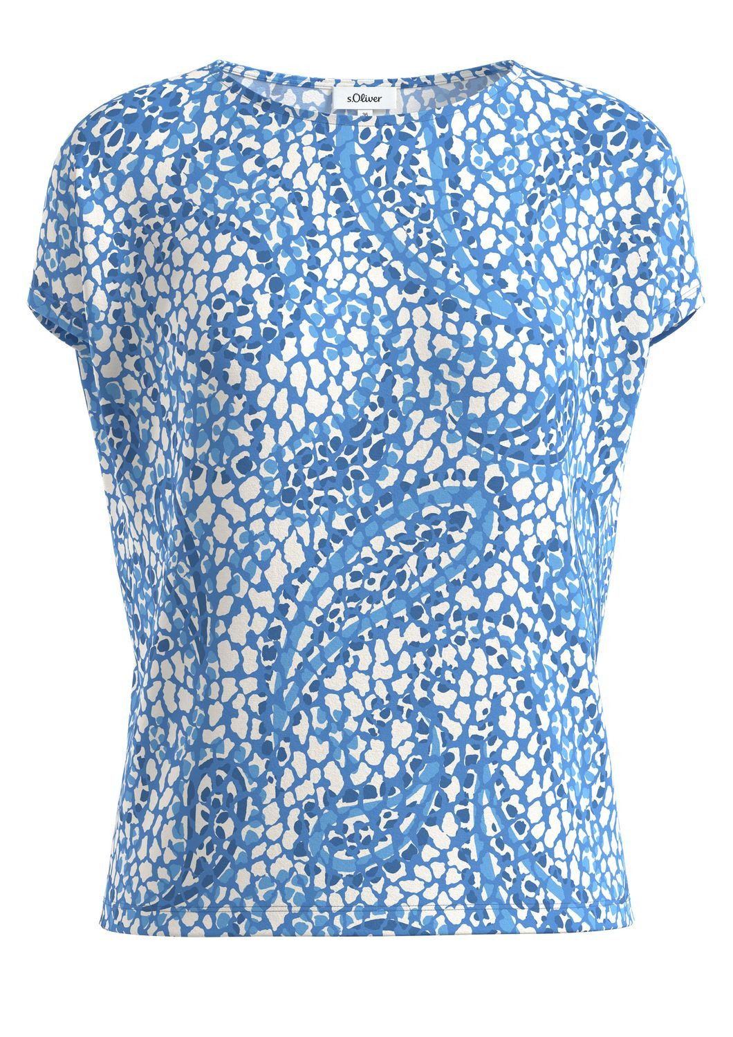 s.Oliver T-Shirt Shirt mit Allover-Print und günstig online kaufen