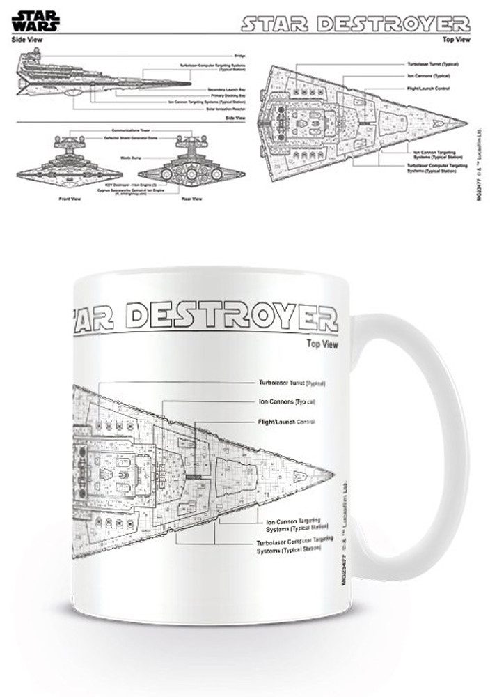 Tasse Star Wars - Lizenz Tassen - Star Destroyer Sketch