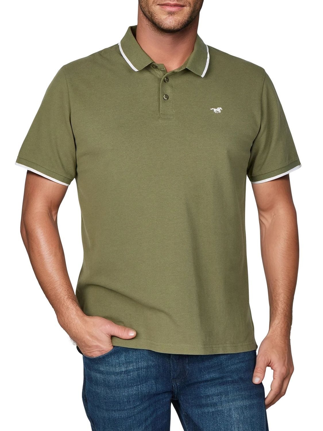MUSTANG Poloshirt Herren Polohemd Pablo 3er-Set Regular Fit (Vorteilspack, 3-tlg) Basic Sommer Shirt aus 100% Baumwolle
