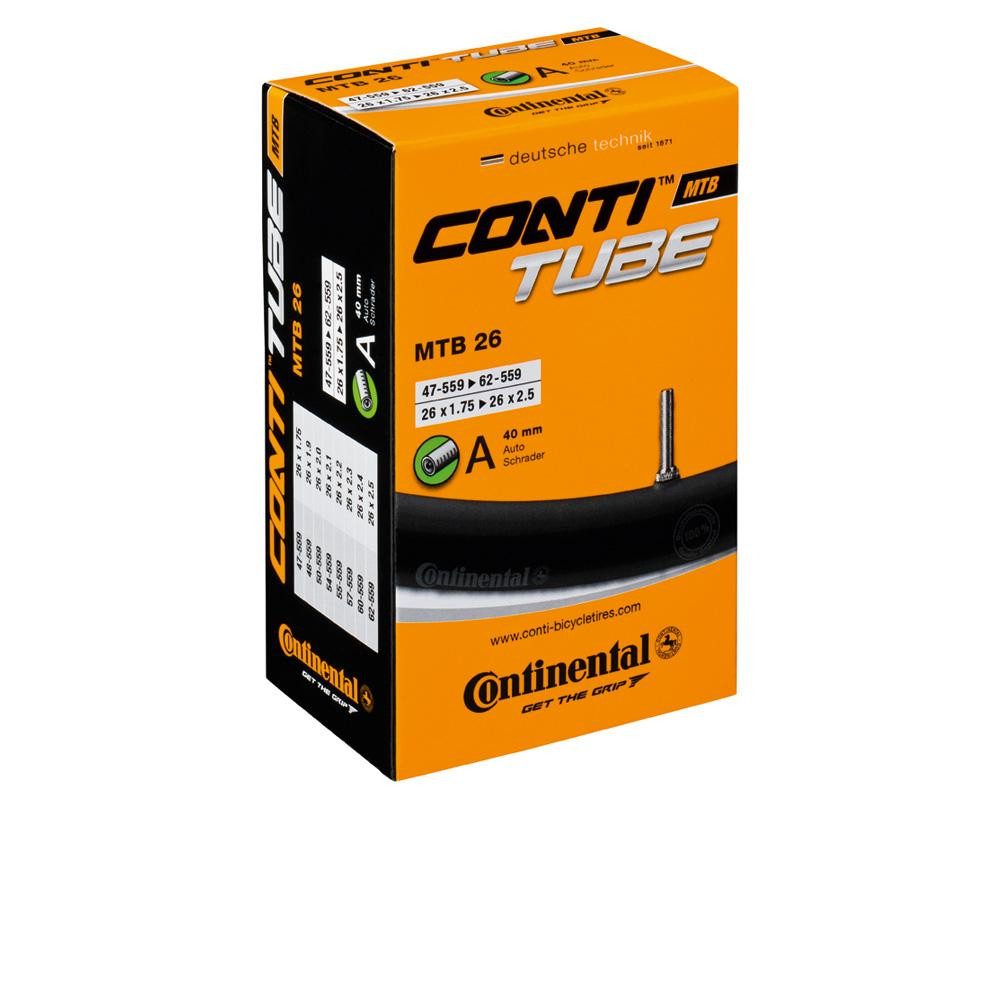 CONTINENTAL Fahrradschlauch Continental MTB Fahrradschlauch 26 Zoll  AV 40 mm, für Reifenbreite 4