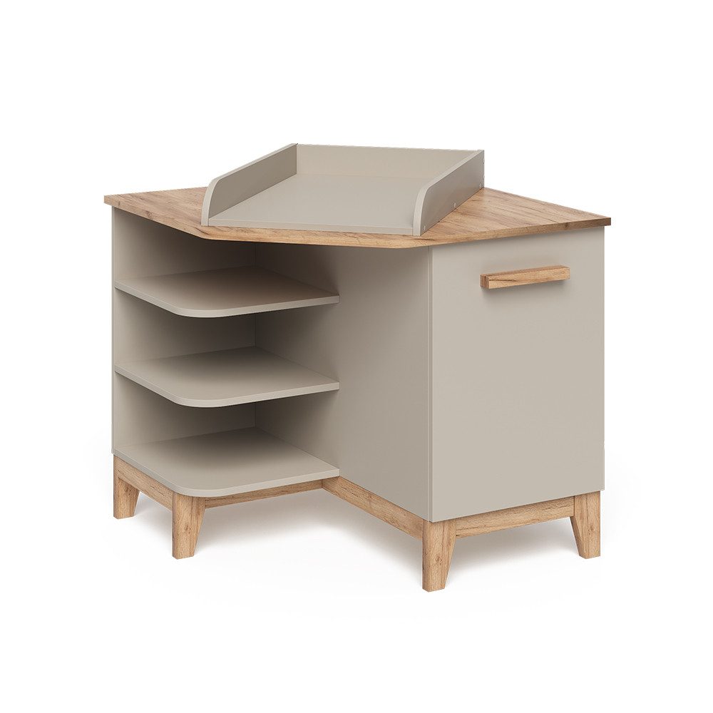 VitaliSpa® Wickelkommode Malia, Cashmere/Artisan/Artisan, 85 x 85.2 cm mit Tür