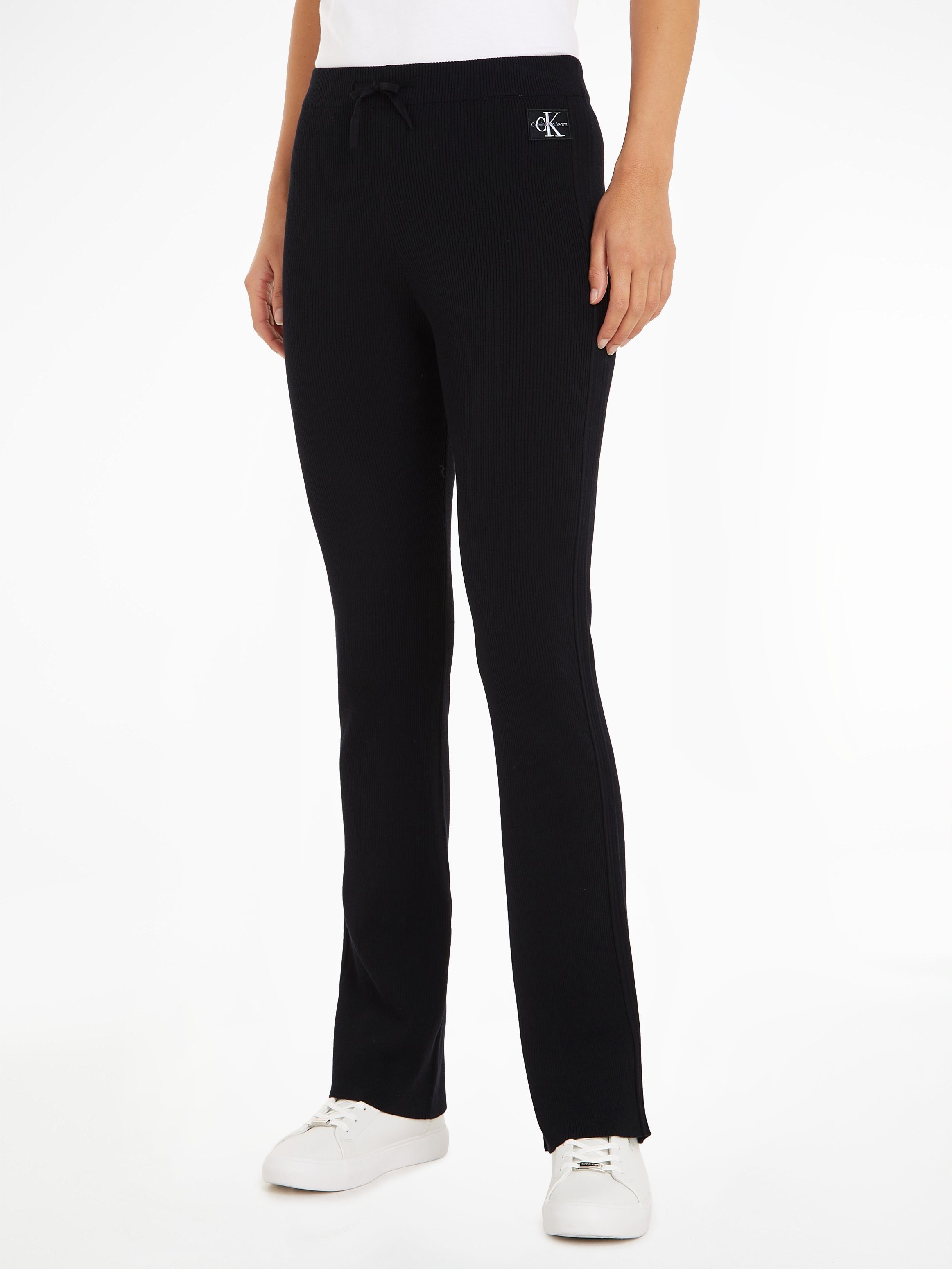 Neue Arbeit Calvin Klein Jeans Jerseyhose BADGE STRAIGHT KNITTED PANTS