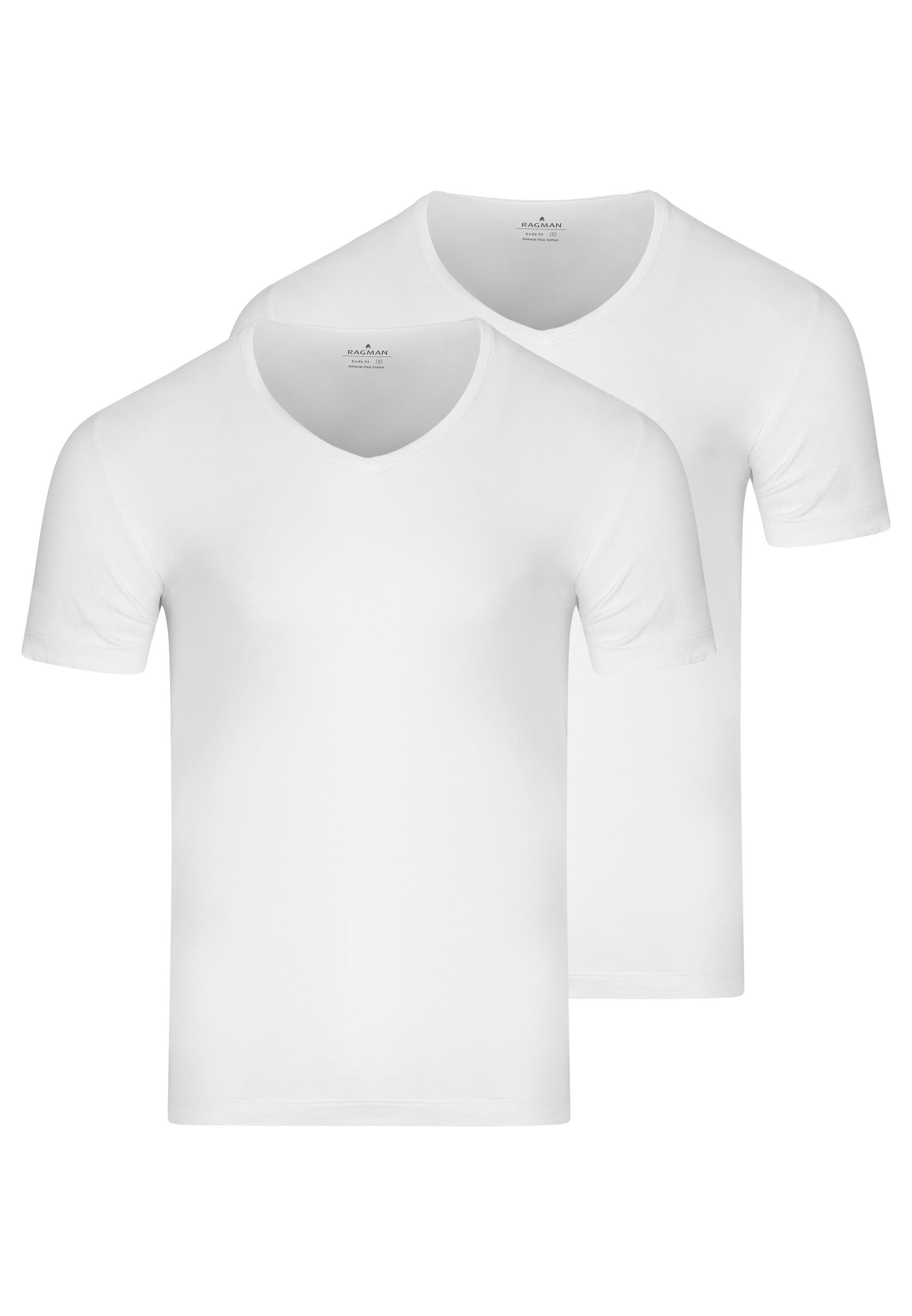 RAGMAN Unterhemd 2er Pack Basic (Spar-Set, 2-St) Unterhemd / Shirt Kurzarm - Baumwolle - Atmungsaktiv