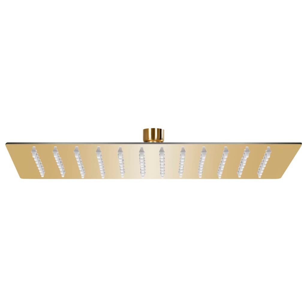 vidaXL Regenduschkopf Regenbrause Edelstahl 30x20 cm Rechteckig Golden, (1-tlg)