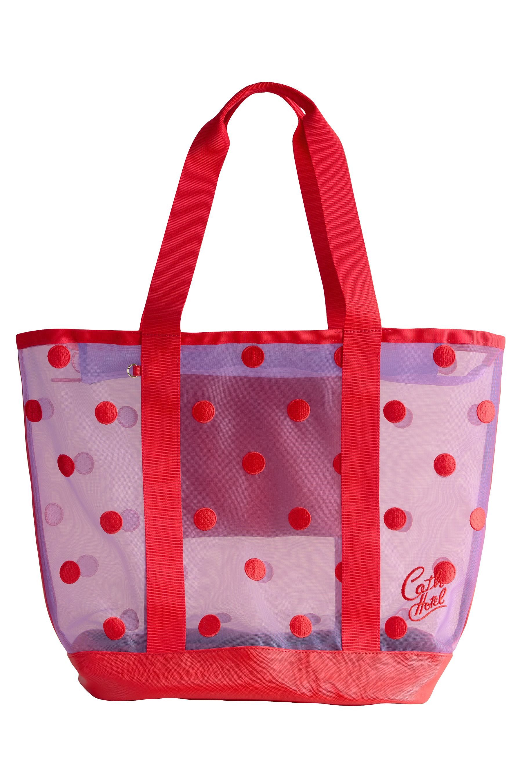 Cath Kidston Strandtasche Cath Kidston Gepunktete Strandtasche mit Mesh (1-tlg)