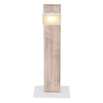 etc-shop Schreibtischlampe, LED-Leuchtmittel fest verbaut, Warmweiß, Tischleuchte Beistellleuchte Tischlampe LED Spot beweglich Holz