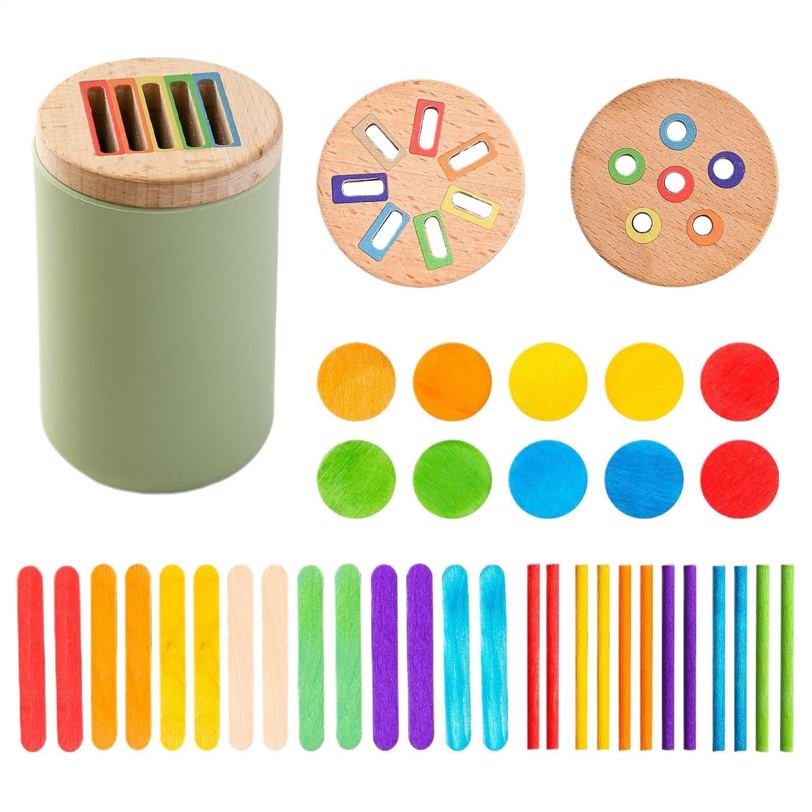 CLTYQ Lernspielzeug 3-in-1 Montessori Spielzeug,Holz Sortier & Stapelspielz günstig online kaufen