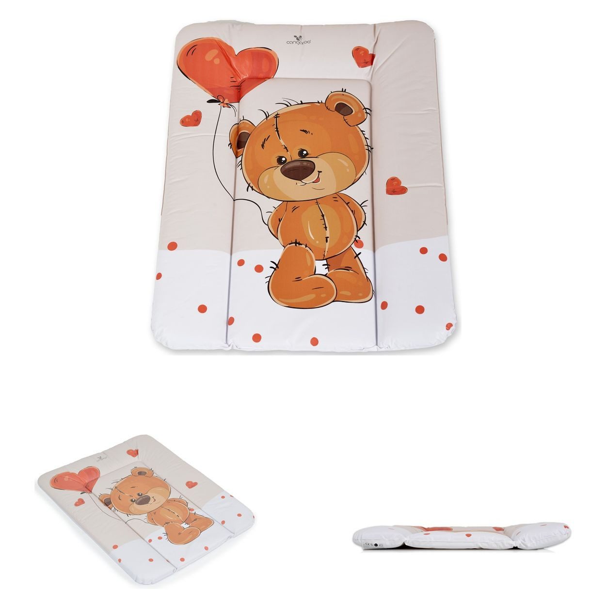 Cangaroo Wickelauflage Soft 50 x 70 cm (1-tlg), waschbar, gepolstert, erhöhter Rand, Rutschschutz, bis 11 kg