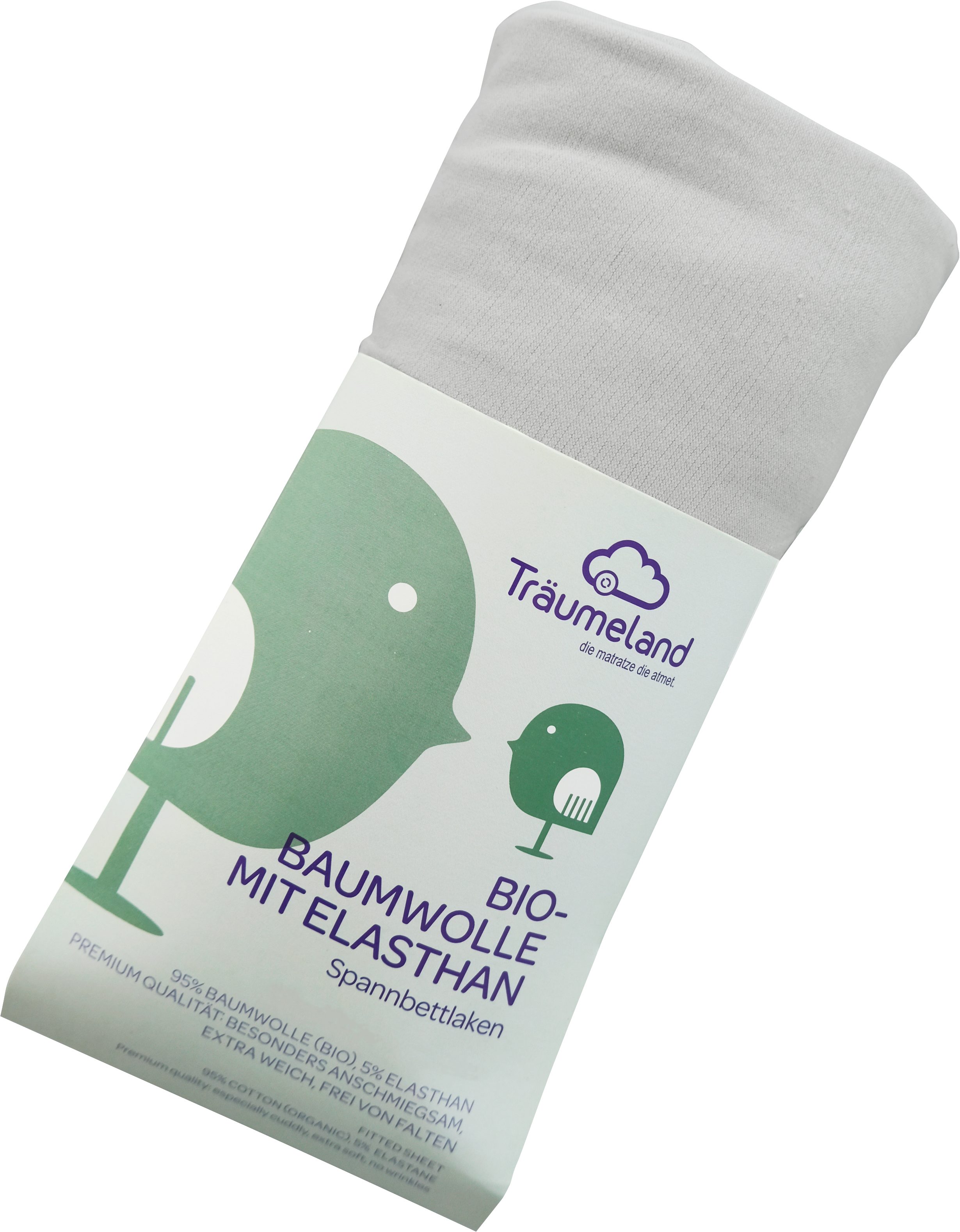 Träumeland Натяжные простыни Натяжные простыни Bio-Baumwolle, Jersey-Elasthan, Gummizug: rundum, (1 Stück), mit Elasthan