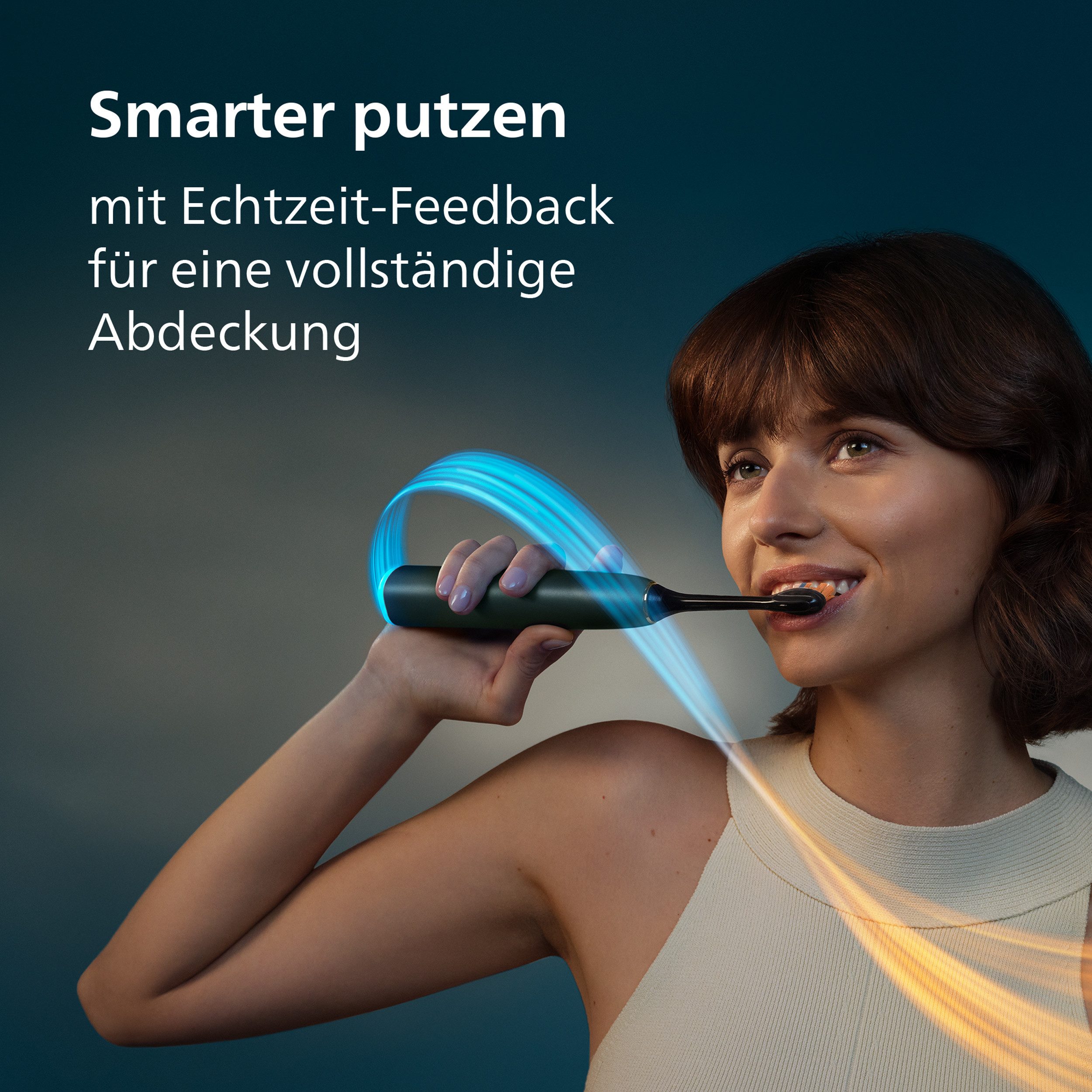 Philips Sonicare Elektrische Zahnbürste DiamondClean 9000 HX9213, Aufsteckbürsten: 1 St., mit Smart-Sensoren und 7 Putzprogrammen, inkl. Reiseladeetui