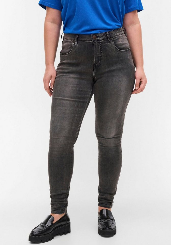 Zizzi Slim-fit-Jeans ZI-AMY LONG elastischer Baumwollstretch