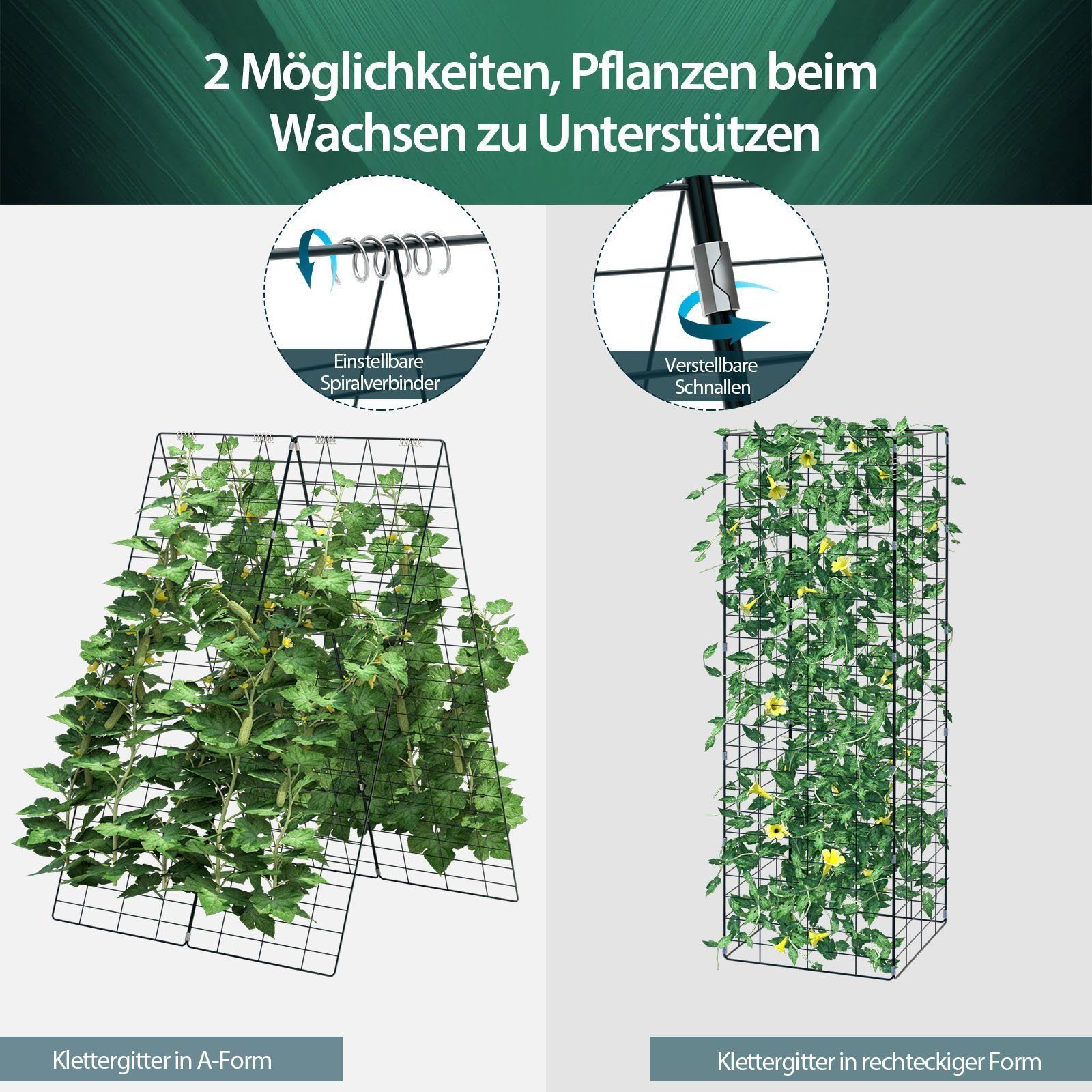 COSTWAY Rankgitter Spalier, 2 tlg., mit günstig online kaufen